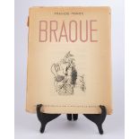 BUCH: Francis Ponge: "Braque. Dessins"; 12 Textseiten, 16 Bildtafeln; Fadenheftung, Buchblock vom U