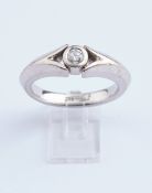 Solitärring, WG 750, ca. 0.25 ct., 12.33 g, RM 19