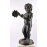 "Musizierender Putto", Bronze, 19./20. Jh., 78 cm hoch