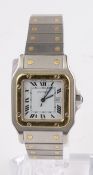 Cartier, Armbanduhr, Modell Santos, Schweiz, 1980/90er Jahre, Stahl/Gold 750, Automatik-Uhrwerk mit
