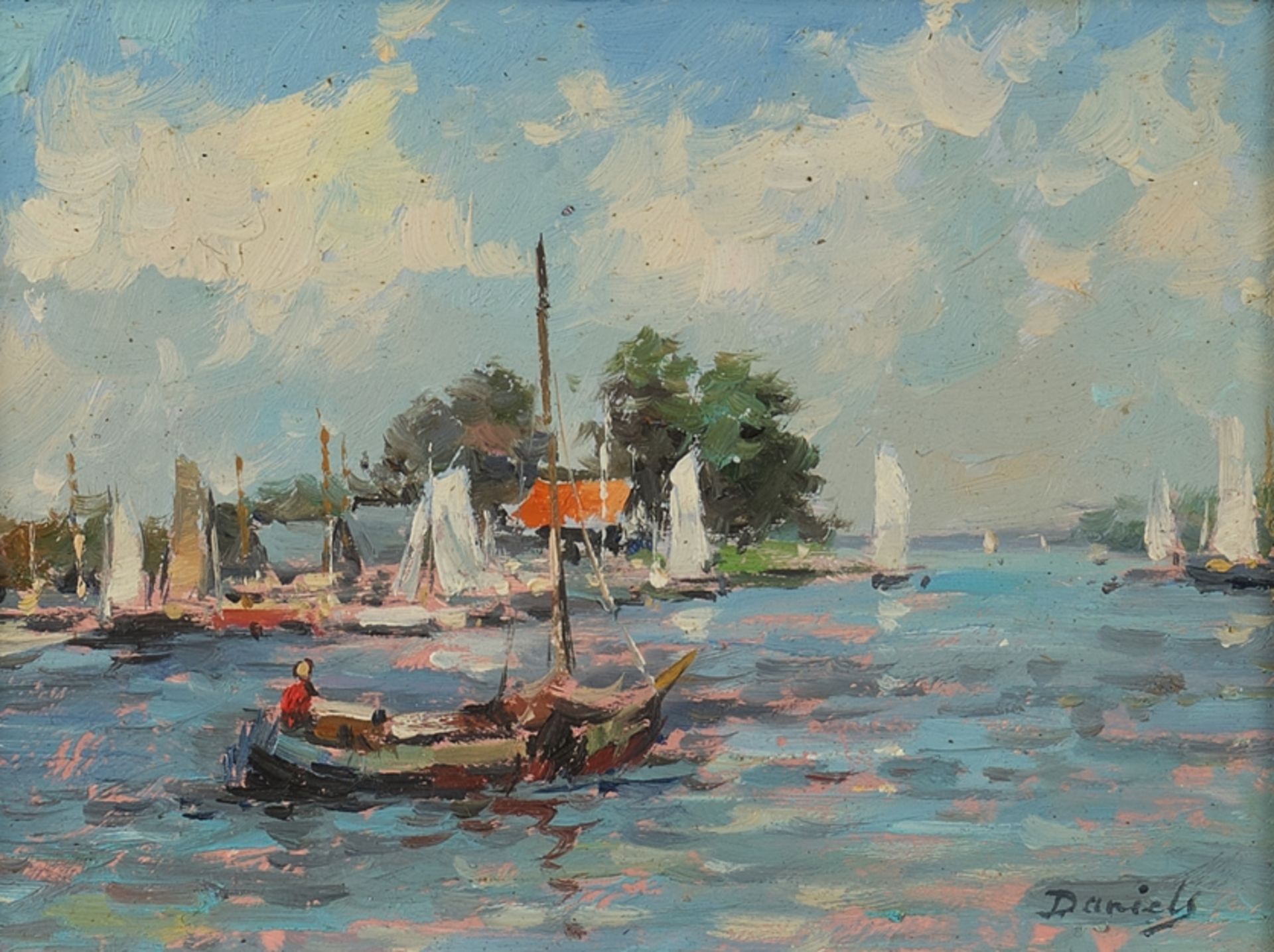 Daniels, Huib (geb. Kethel/Rotterdam 1930, holländischer Maler von Landschaften u. Strandszenen),