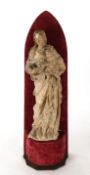 Skulptur, Alabaster, "Traubenmadonna", Italien 16. Jh., 93 cm hoch (ohne Sockel), stellenweise star