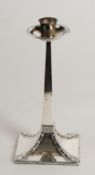 Kerzenleuchter, Silber 925, Sheffield, 1906, Meistermarke RS/WS, vierseitiger Fuß mit Beschlagwerk,
