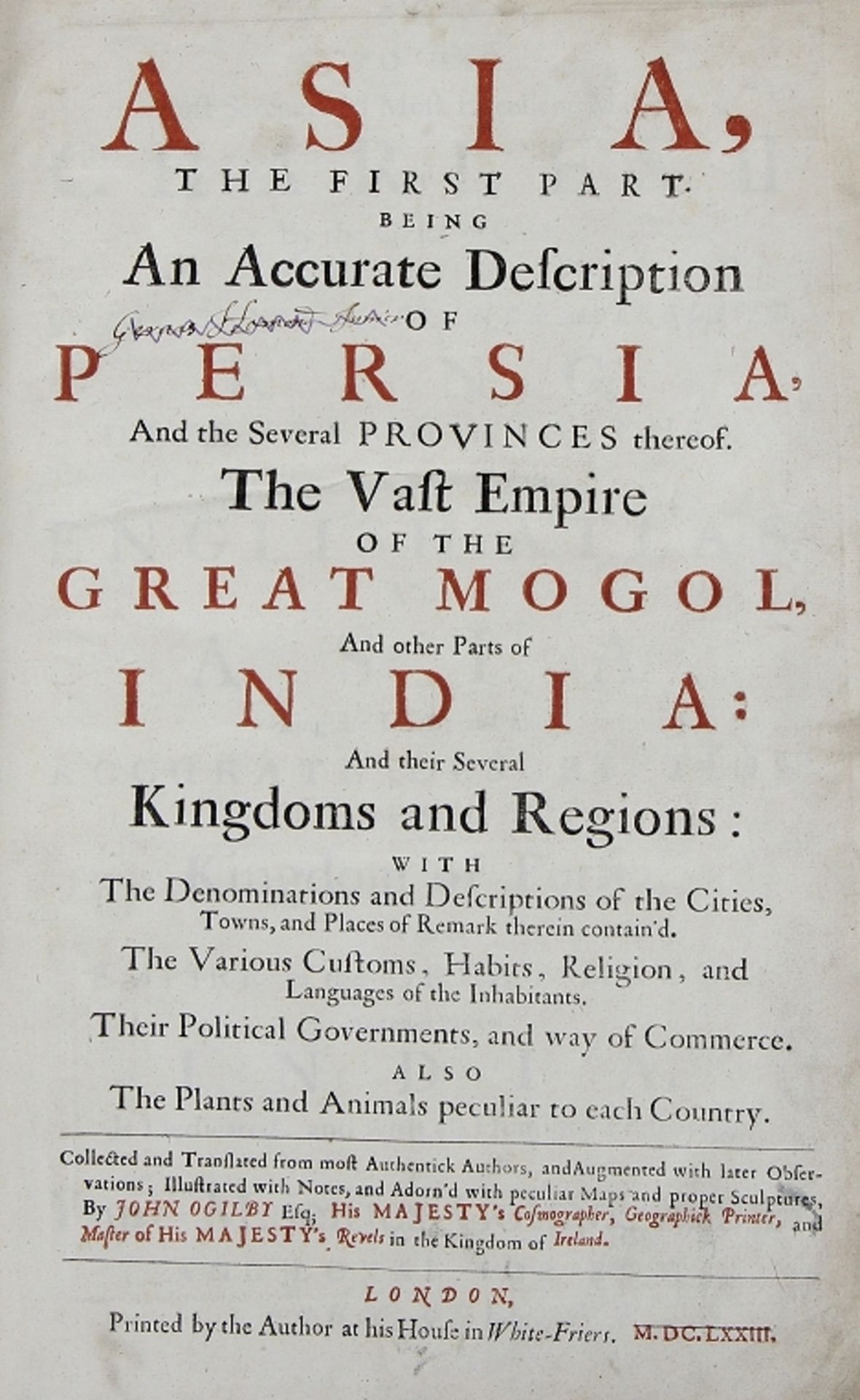 John Ogilby (Edinburg 1600 - 1676 London) - Image 2 of 21