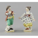 Paar Meissen - Kinderfiguren "Kleiner Flötenspieler und Tänzerin"