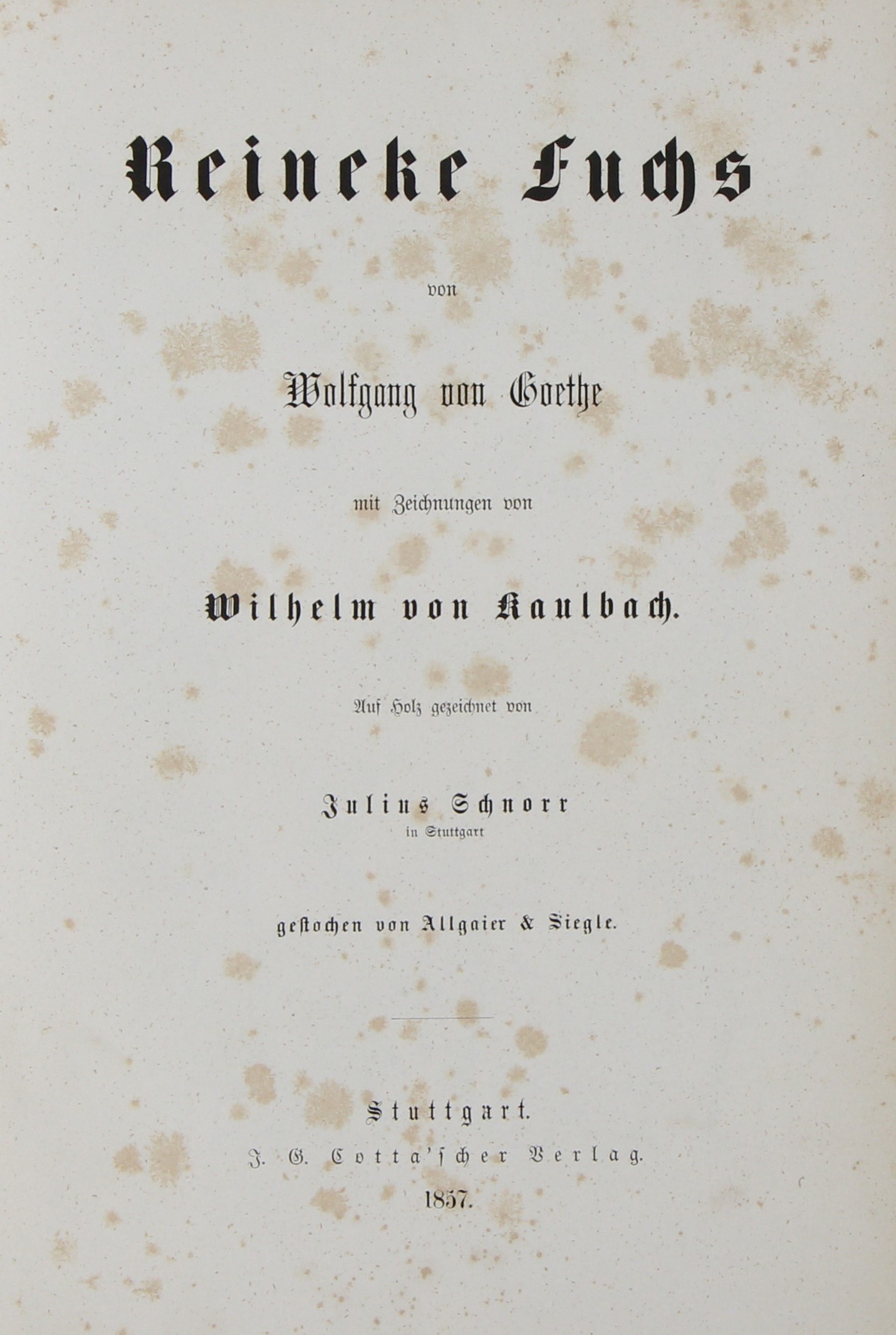 Zwei Erstausgaben "Reineke Fuchs" von Johann Wolfgang von Goethe - Image 9 of 13