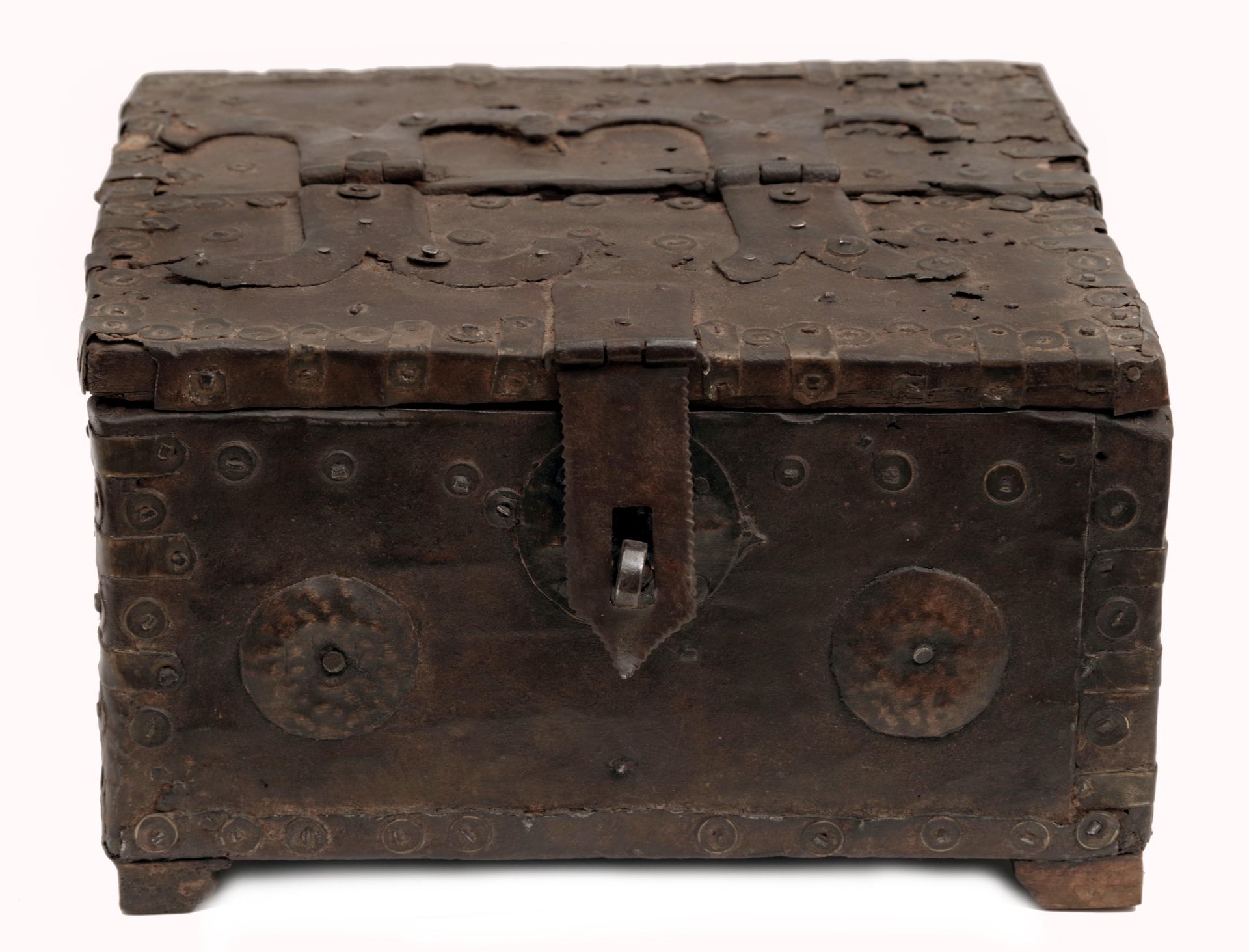 A Dowry Box with Iron Mounts