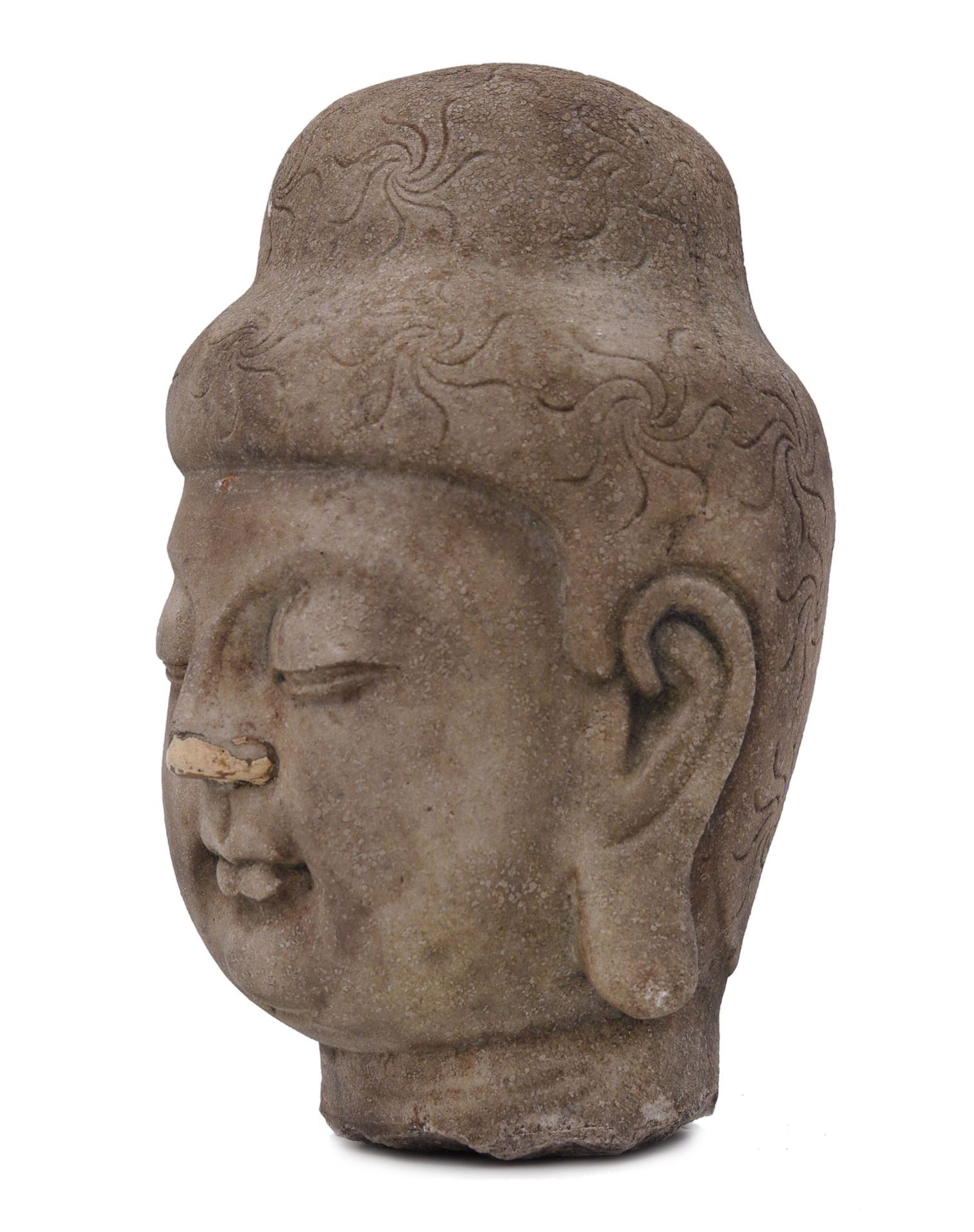 Marble Buddha Head - Image 2 of 4