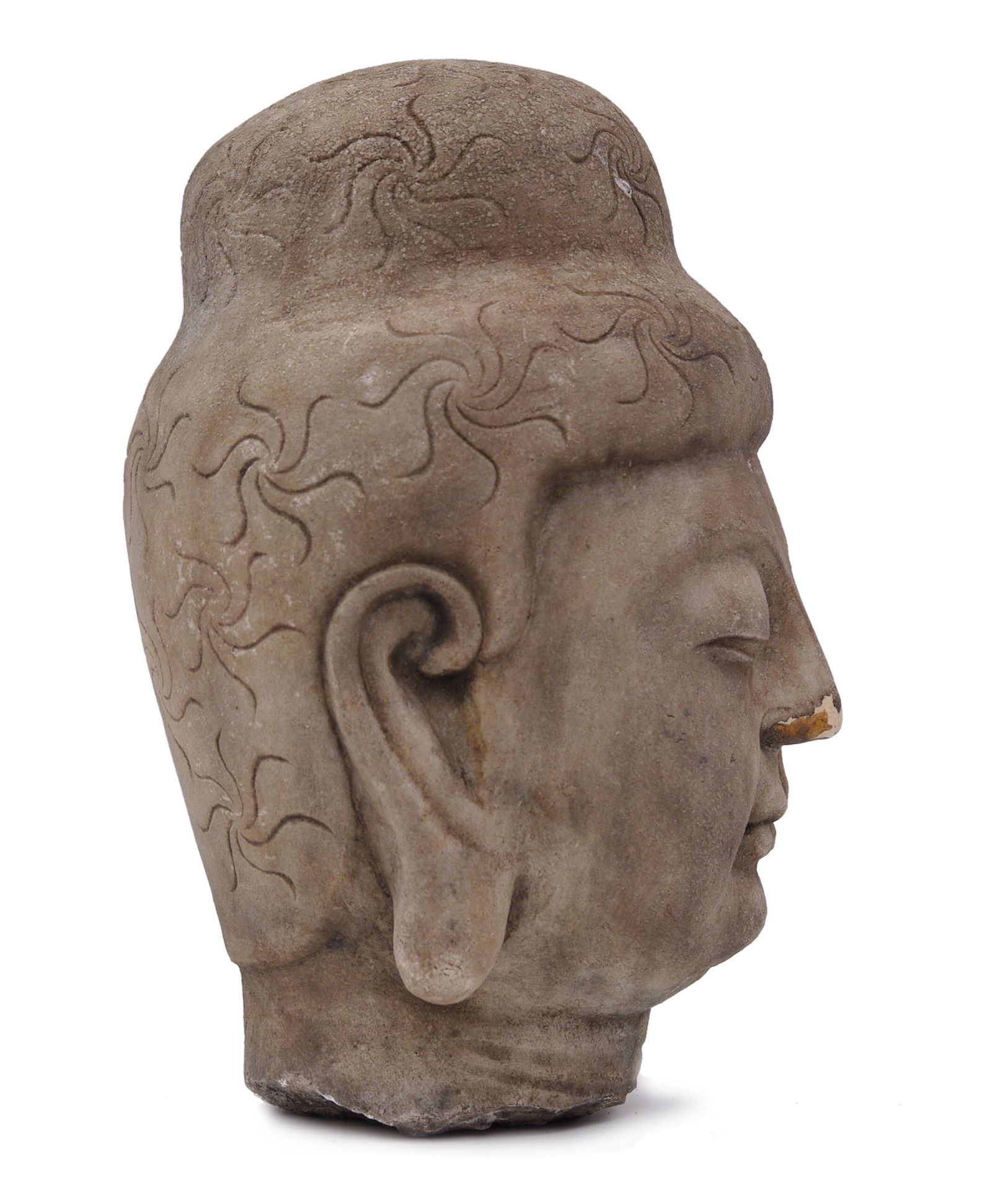 Marble Buddha Head - Image 3 of 4
