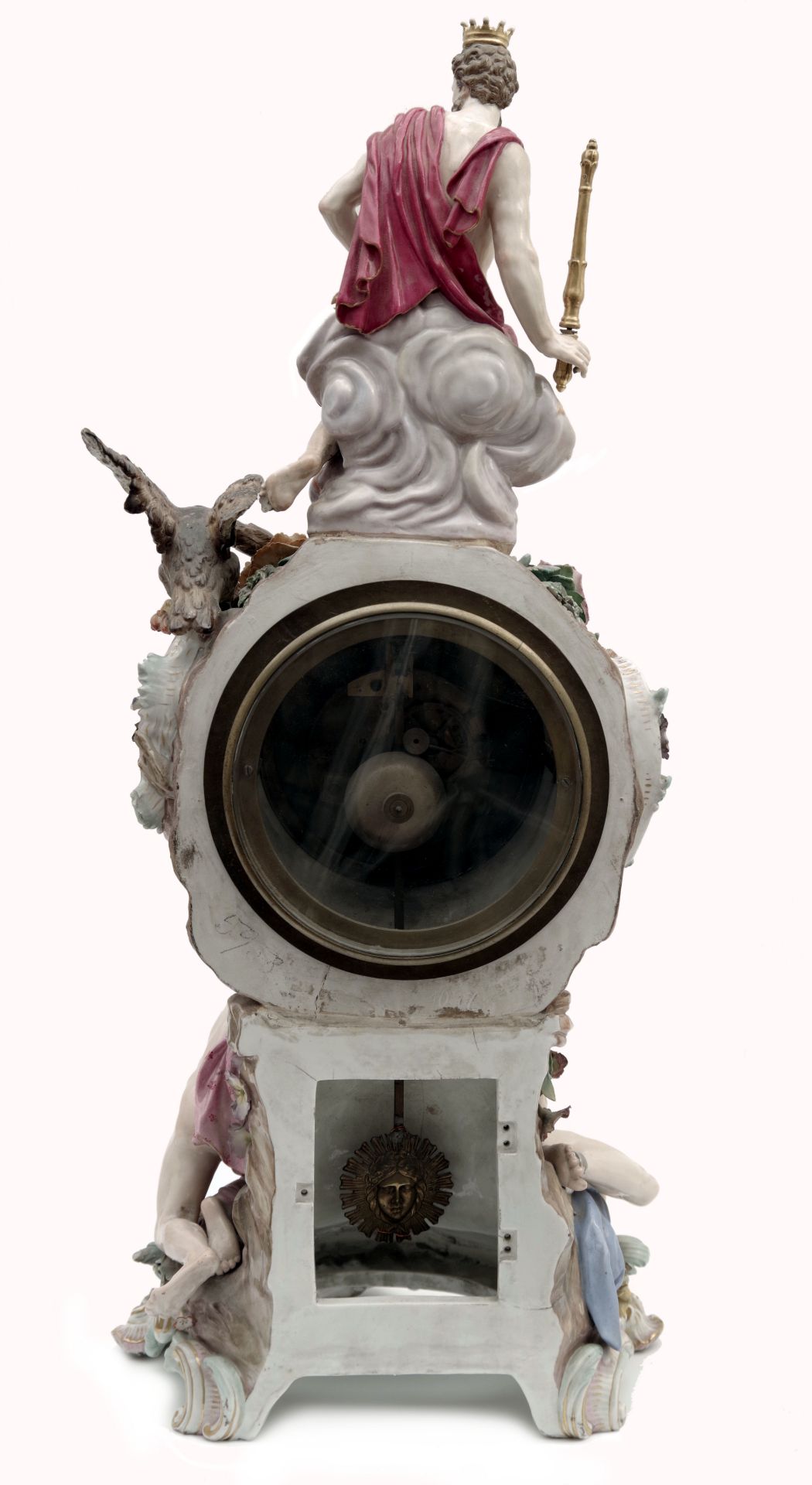 A Prometheus Porcelain Mantle Clock by Meissen - Image 4 of 9