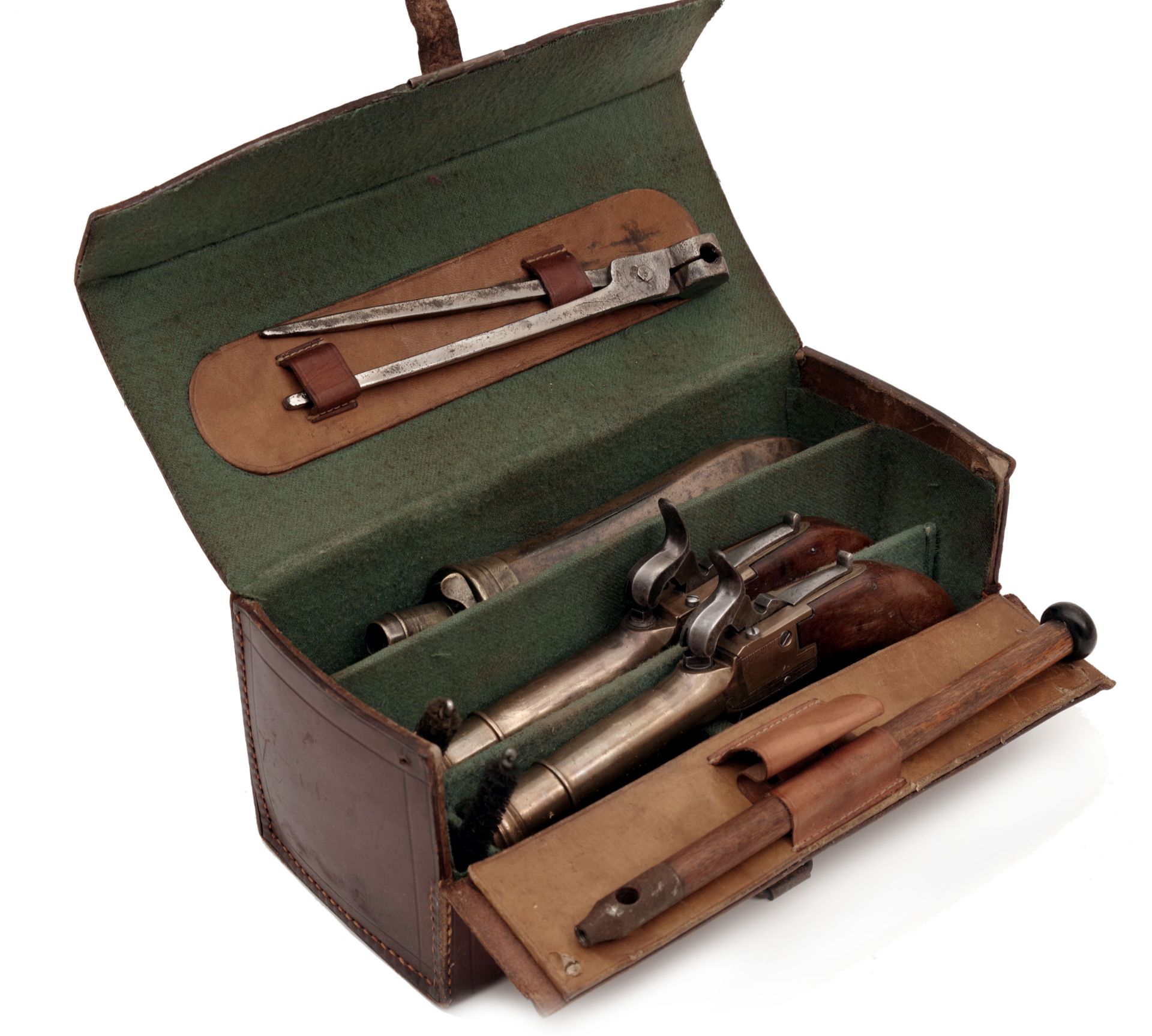 A Cased Pair of Percussion Box-Lock Pocket Pistols - Image 5 of 5