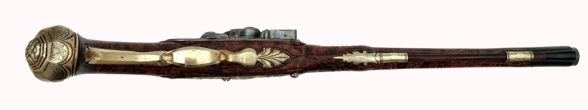 A Long Flintlock Pistol by Joseph Hamerl - Image 4 of 8