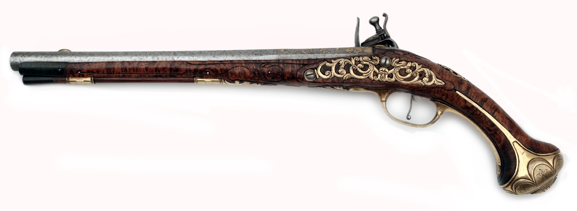 A Long Flintlock Pistol by Joseph Hamerl - Image 6 of 8