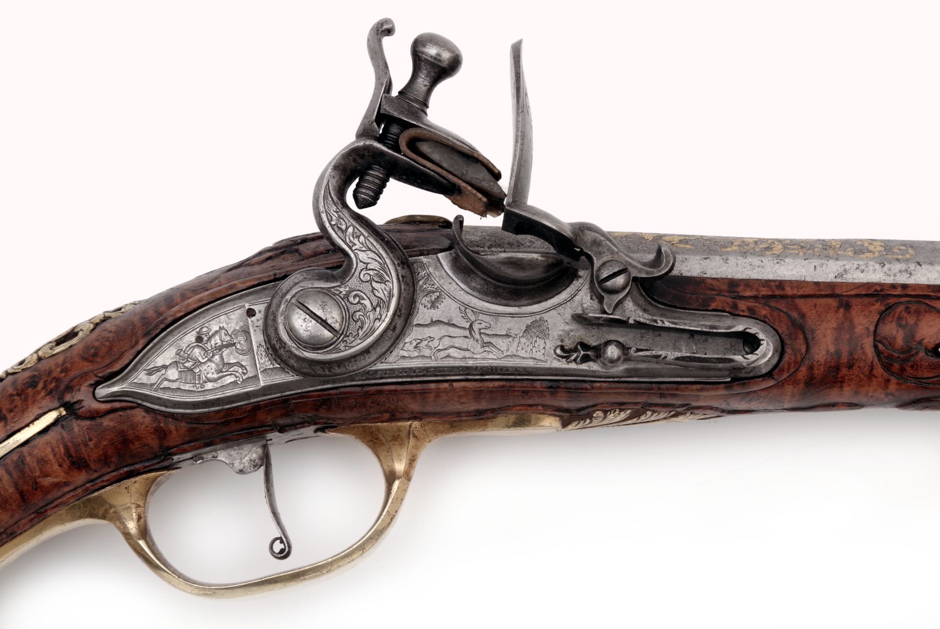 A Long Flintlock Pistol by Joseph Hamerl - Image 8 of 8