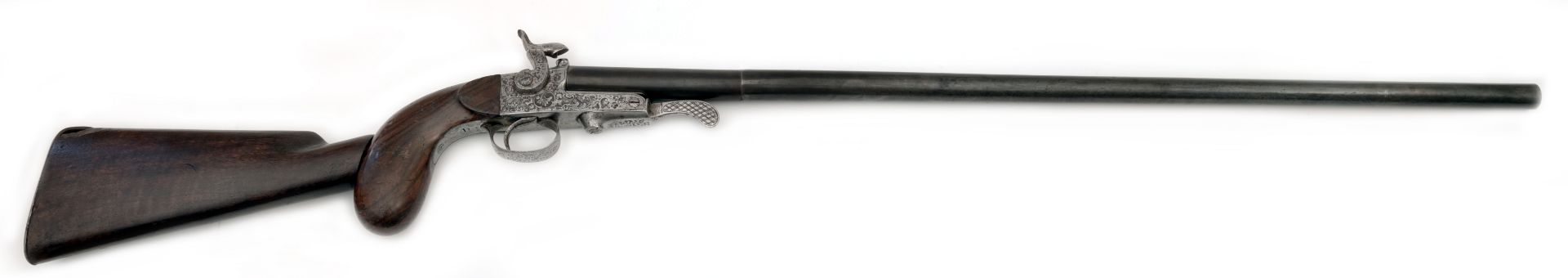 Stiftfeuer-Pistole mit Anschlagschaft und austauschbaren Läufen im Kasten - Bild 4 aus 11