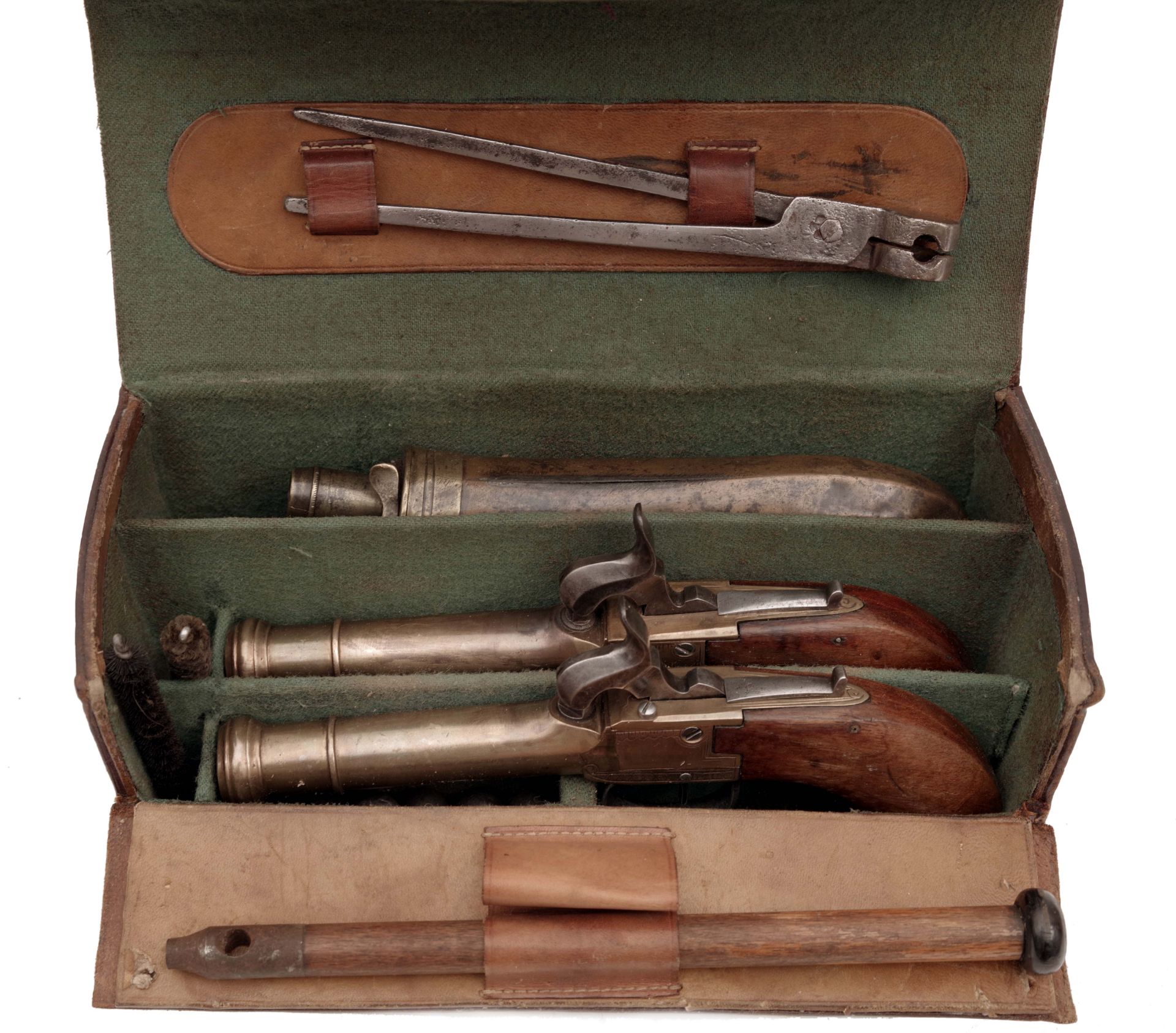 A Cased Pair of Percussion Box-Lock Pocket Pistols