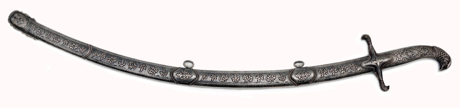 A Fabulous Russian Imperial Presentation Sword in Niello Silver Mounts - Image 4 of 6