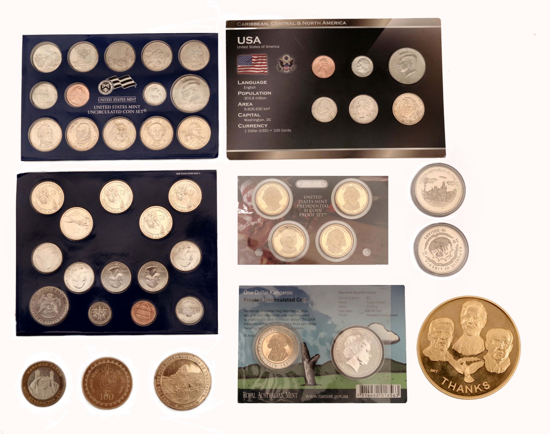 Mint coins and medals