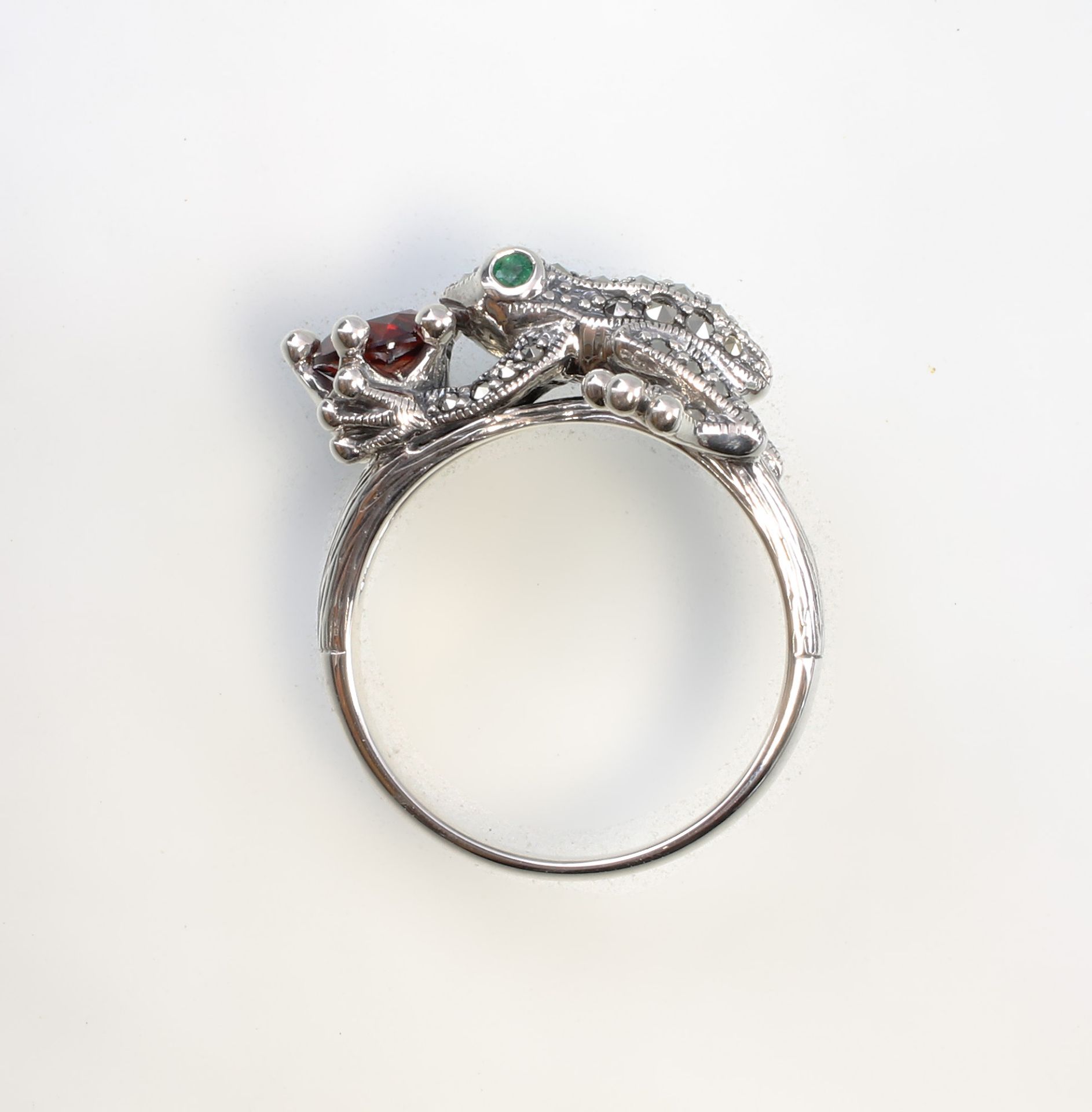 Smaragd-Granat-Ring Froschkönig - Bild 4 aus 4