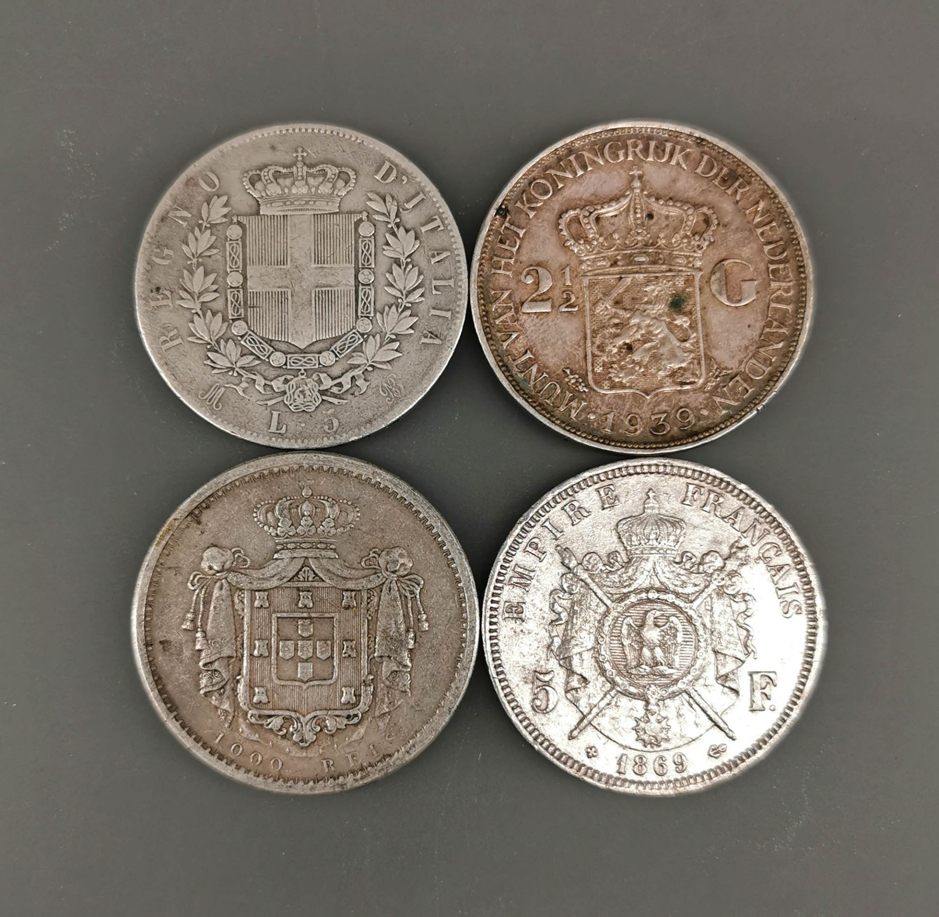 4 Alte Silbermünzen - Bild 2 aus 2