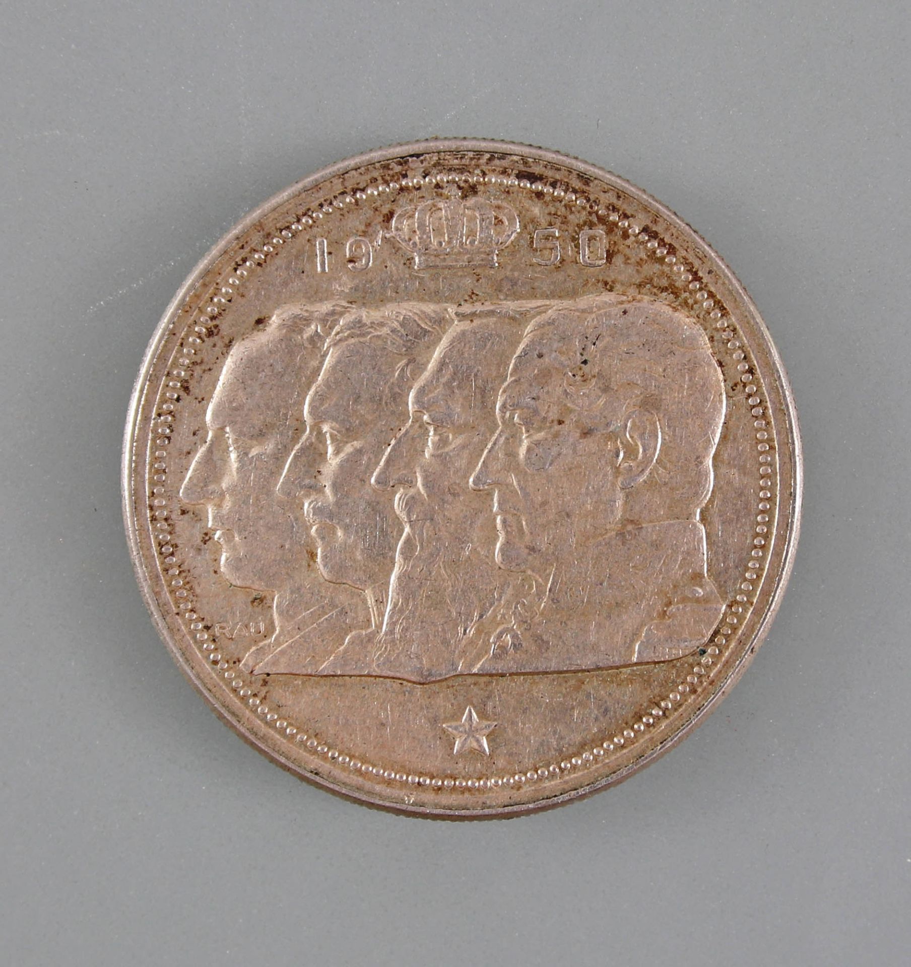 Silber-Münze 100 Francs Belgien 1950