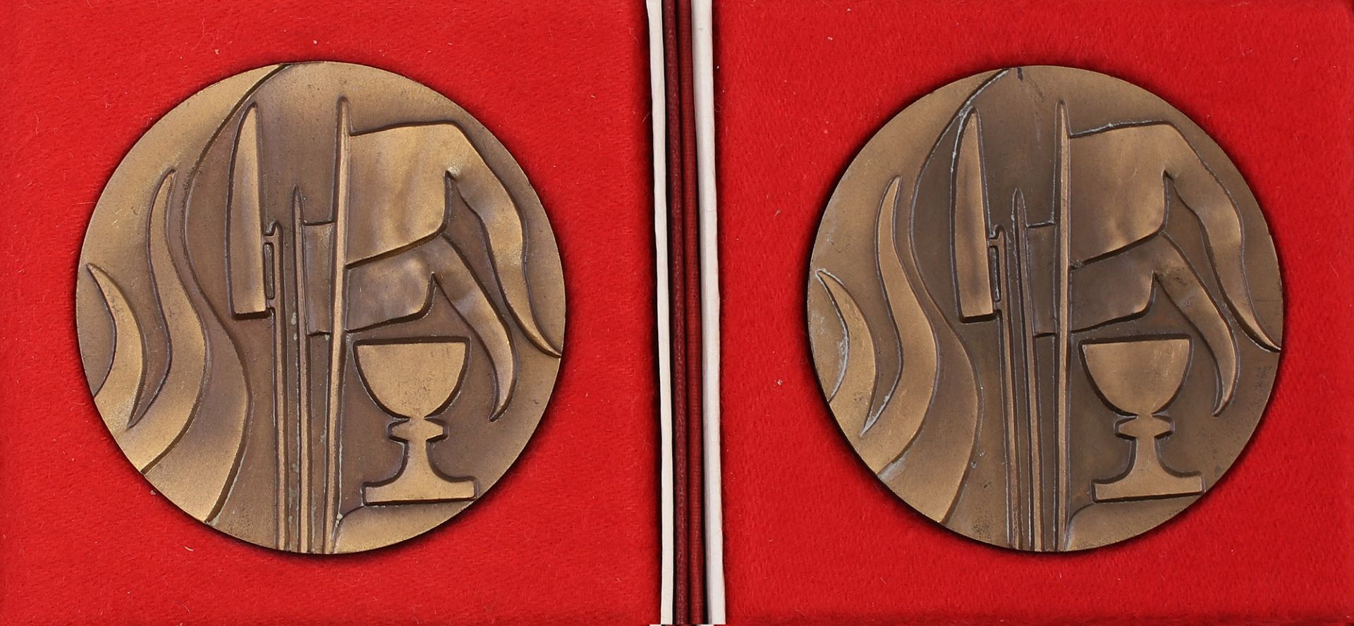 2 Bronze-Medaillen Husitské muzeum 1878-1978 im Etui