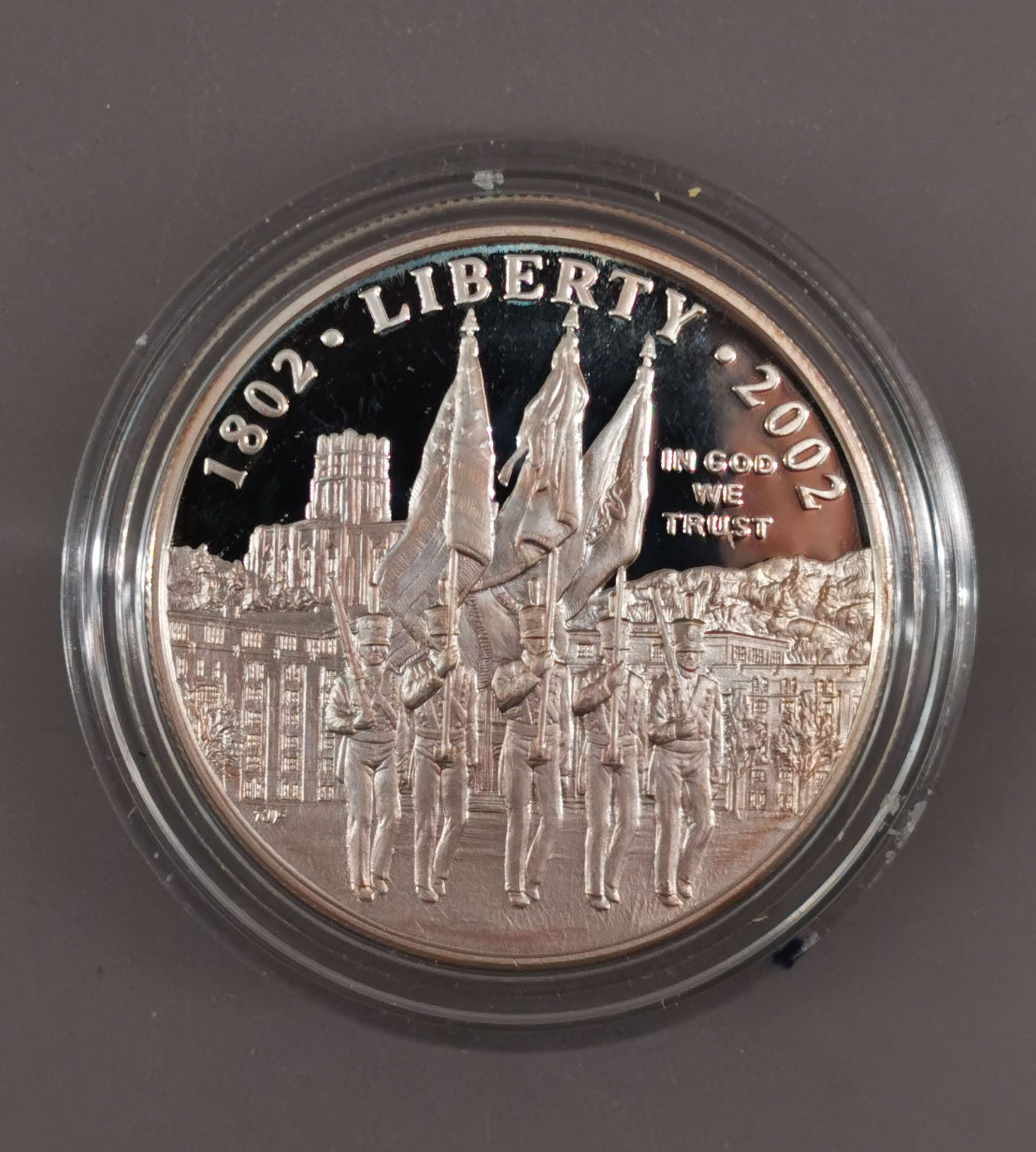 1 Silber-Dollar USA 2002 200 Jahre West-Point Bicentennial - Bild 4 aus 5