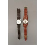 2 Herren-Armbanduhren Vintage 50er Jahre
