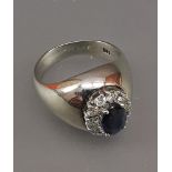 Saphir-Brillant- Ring 