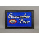 Gerahmtes Glas-Schild Eisenacher Bier