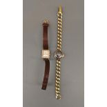 2 Vergoldete Damen-Armbanduhren Glashütte GUB