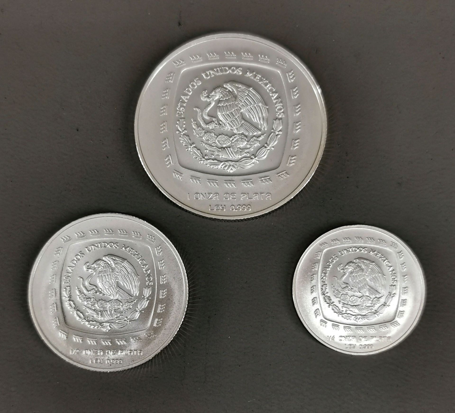 3 Silbermünzen Mexico 1998 - Image 4 of 4