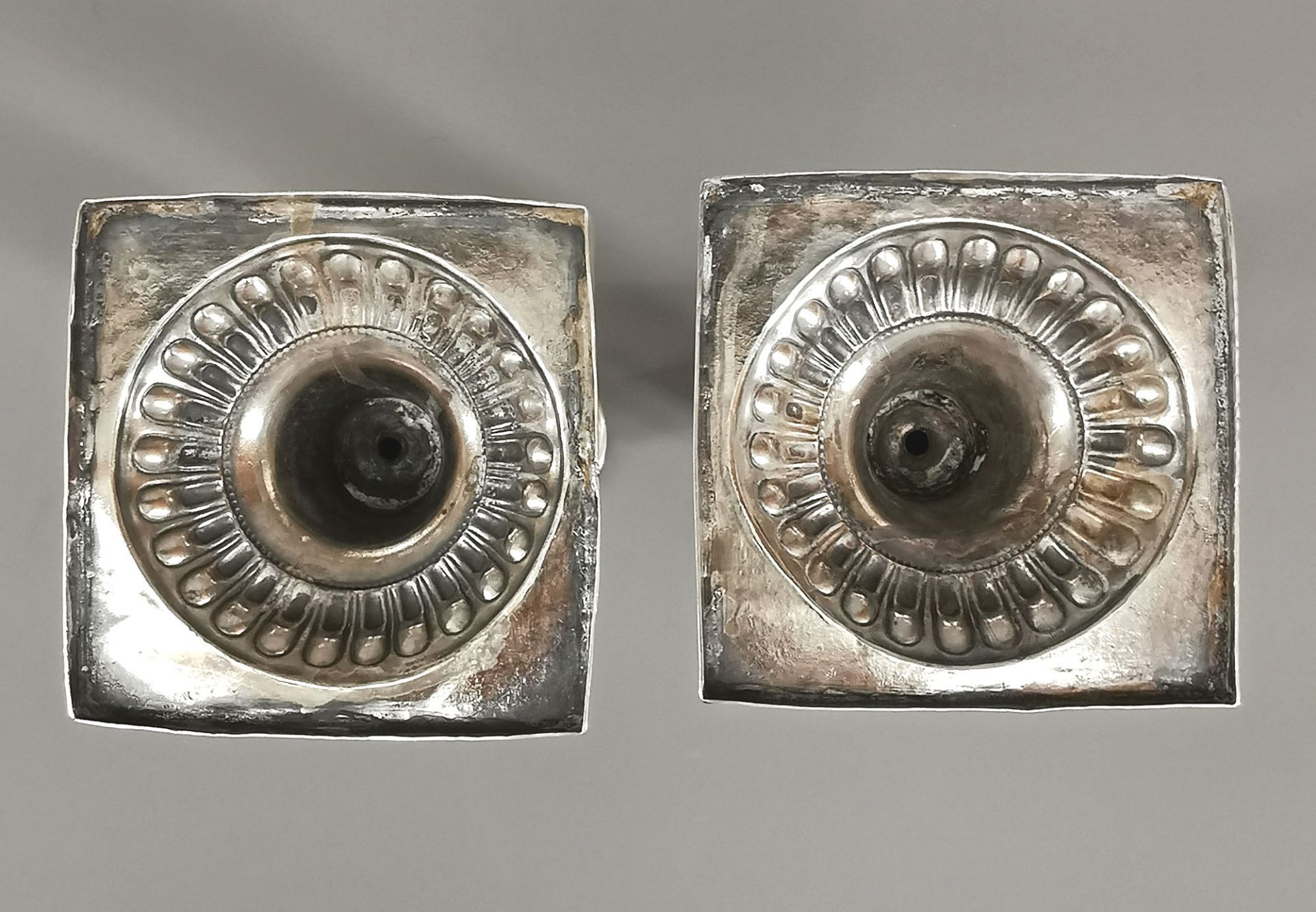 Paar Silberne Leuchter Biedermeier  - Bild 4 aus 4