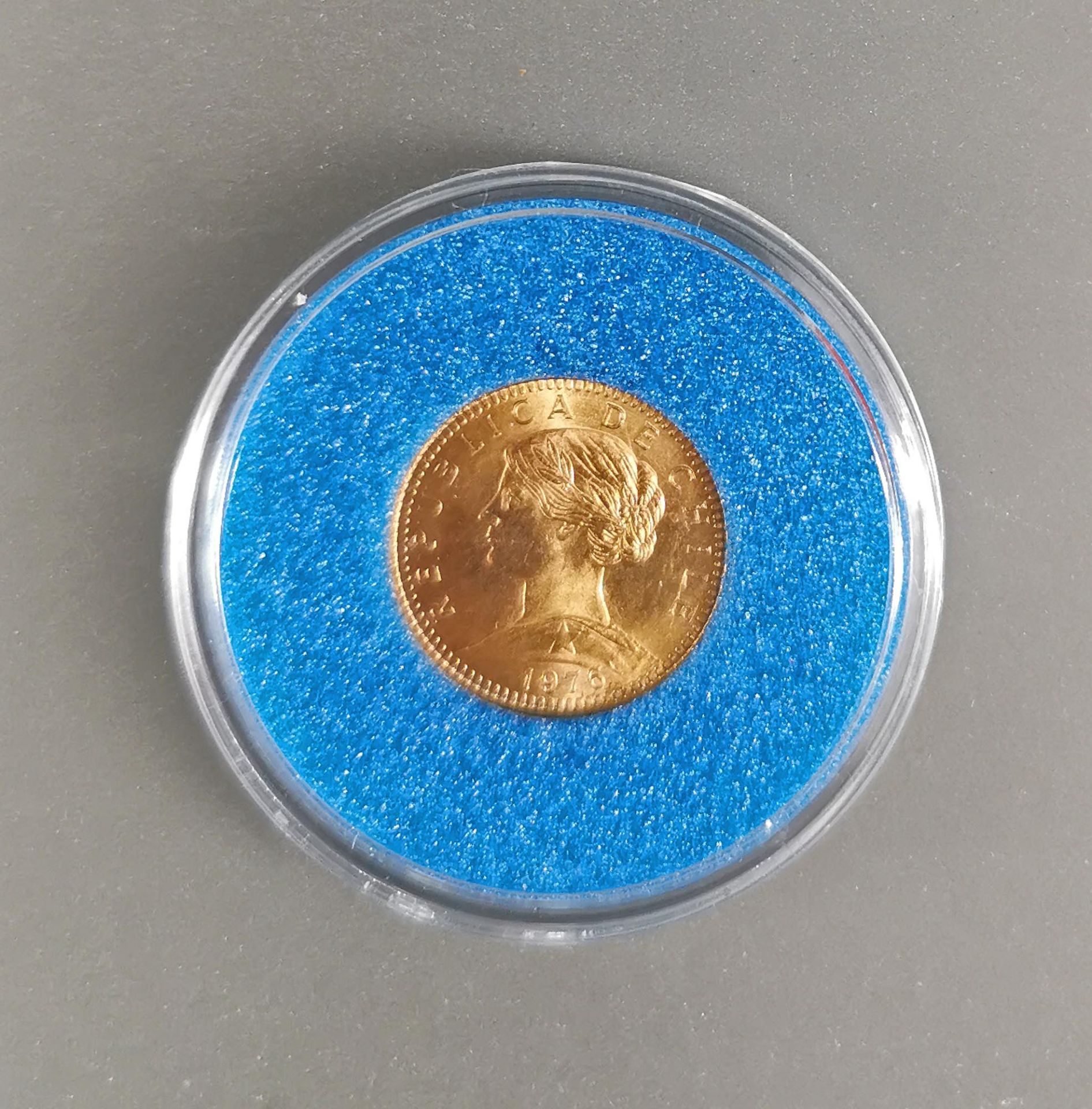 Goldmünze 20 Pesos Chile 1976
