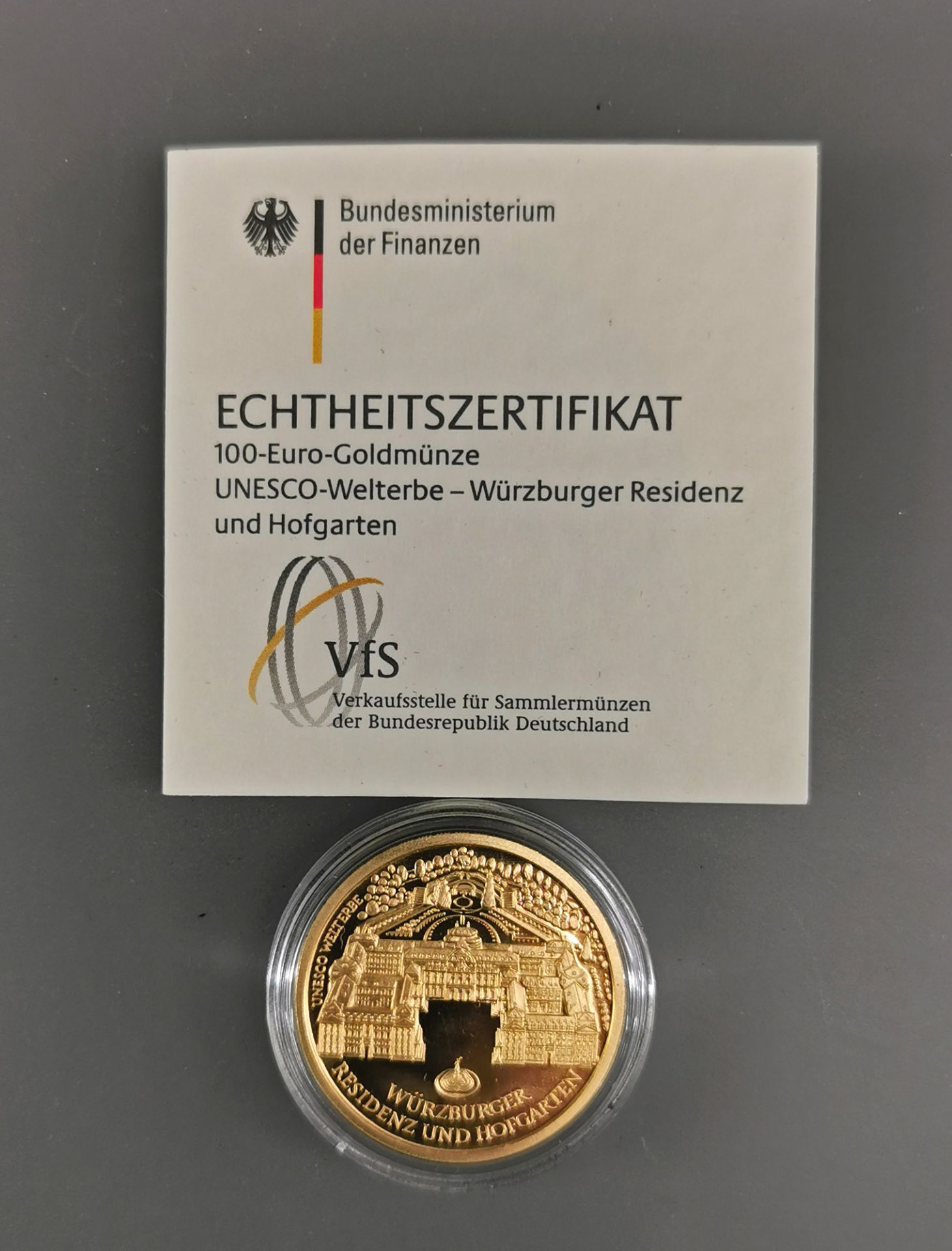 Goldmünze 100 Euro Deutschland 2010 - Bild 2 aus 3