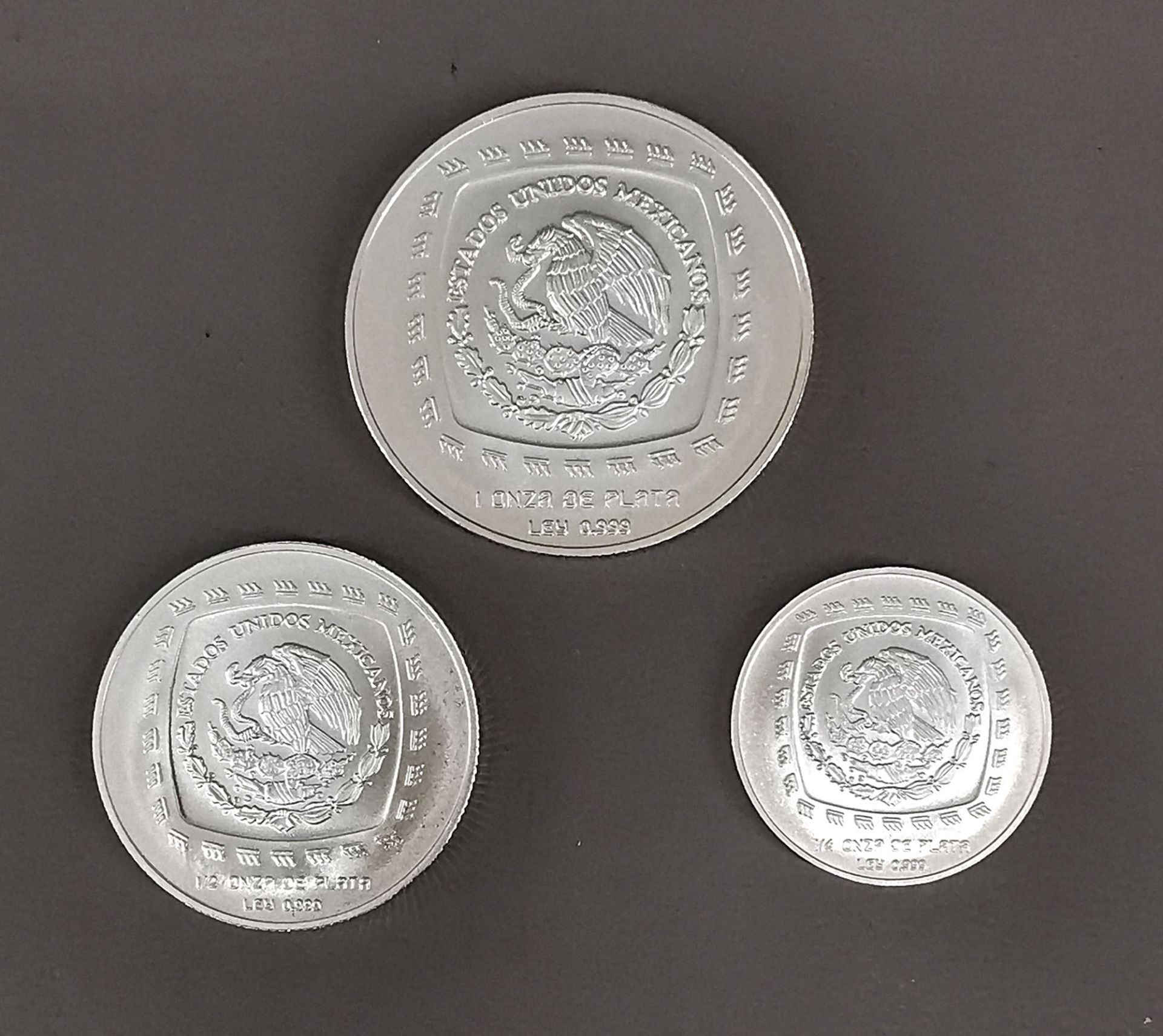 3 Silbermünzen Mexico 1998 - Image 3 of 4