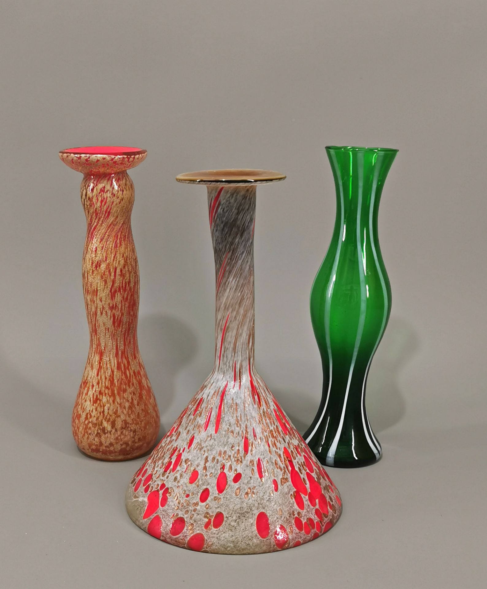 Konvolut 3 Vasen Studioglas 70iger Jahre - Bild 2 aus 2