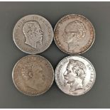 4 Alte Silbermünzen