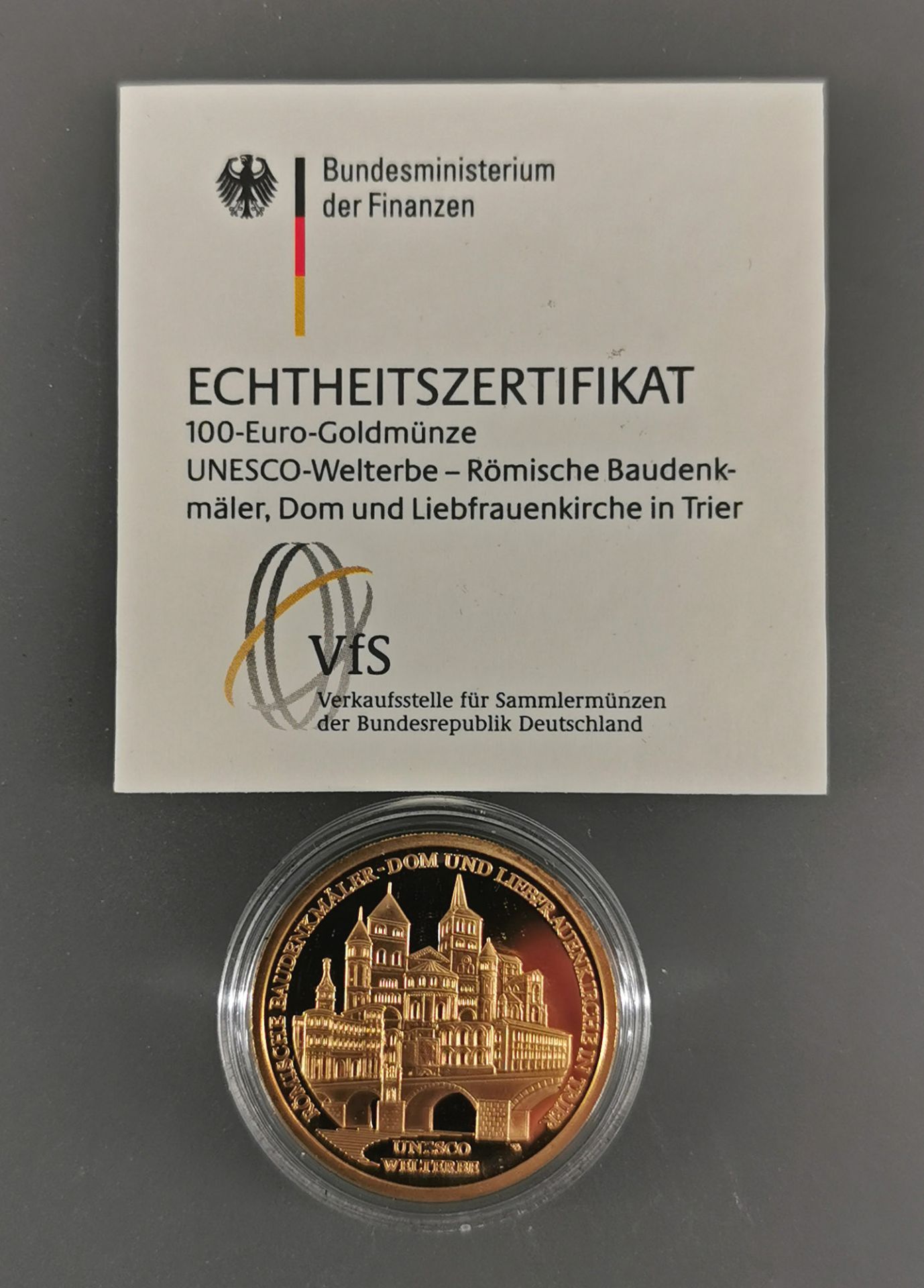 Goldmünze 100 Euro Deutschland 2009 - Bild 2 aus 3