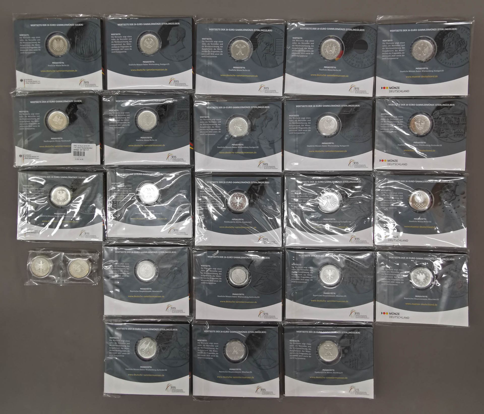 Sammlung 20 Euro Silbermünzen Deutschland - Image 3 of 7