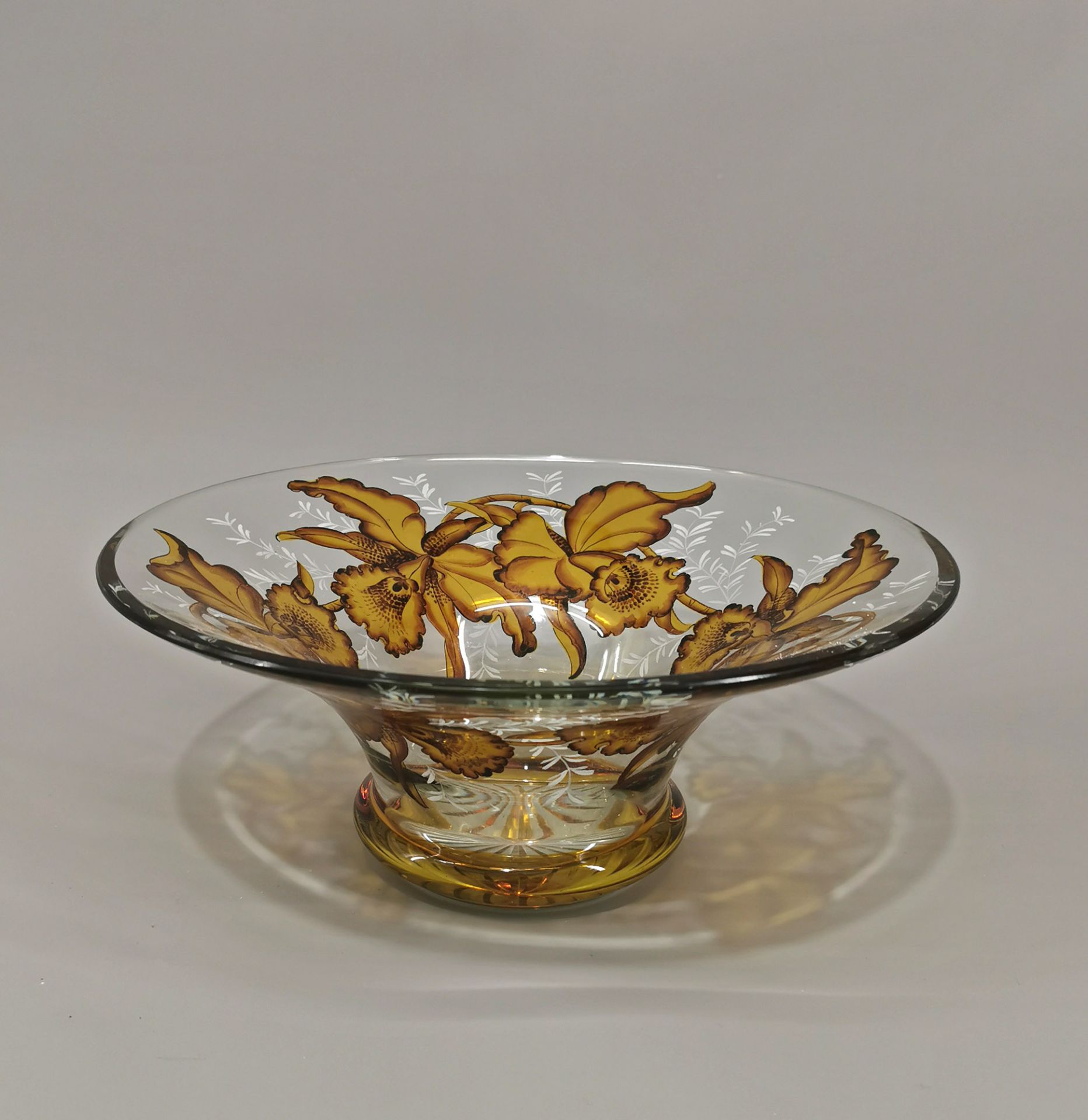 Große Glasschüssel Art déco um 1940