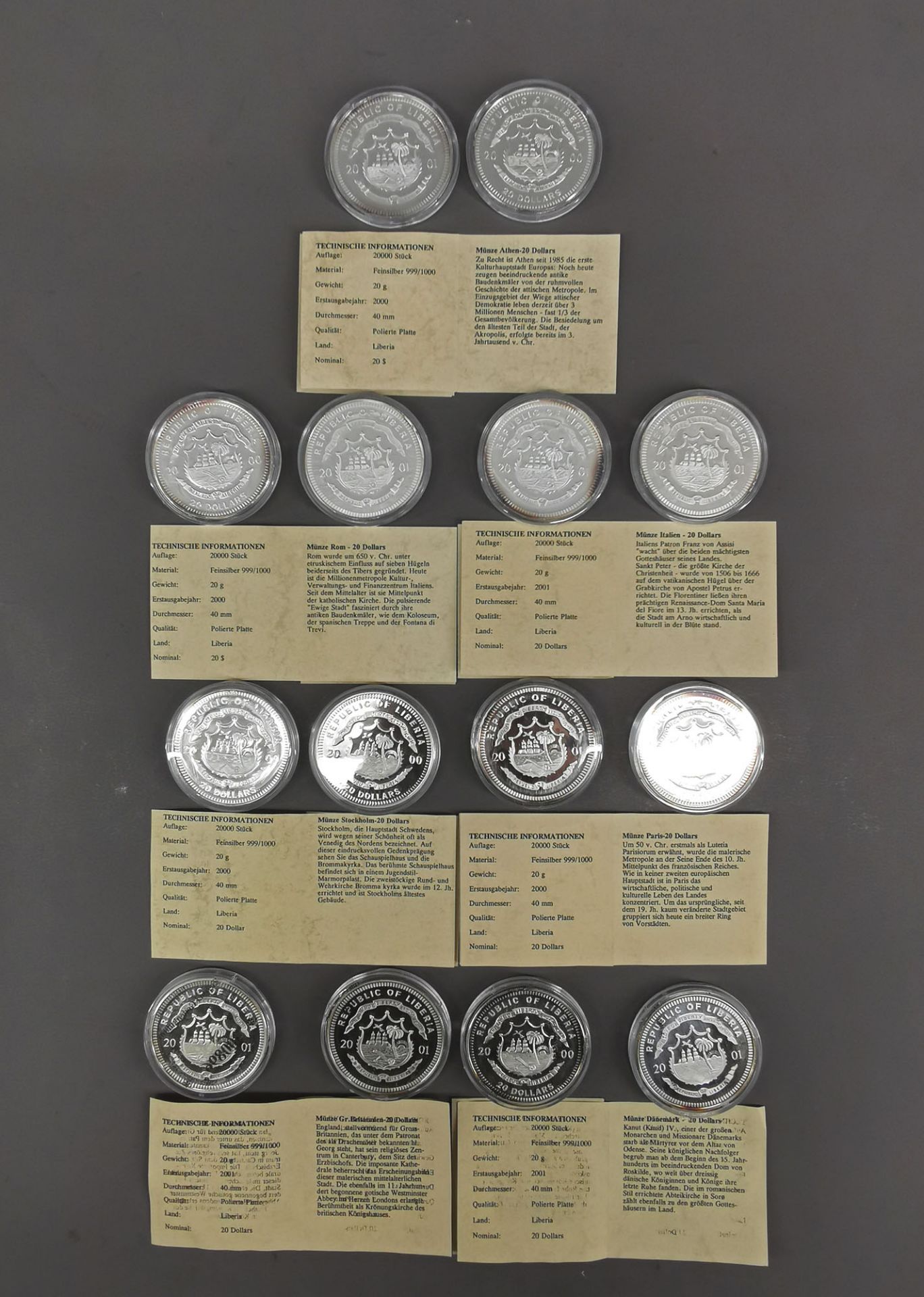 Sammlung Silber-Münzen "Europa Gedenkmünzen" - Bild 2 aus 2
