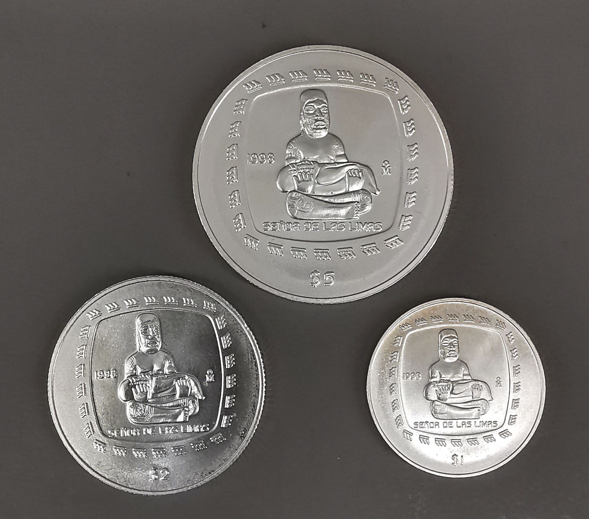 3 Silbermünzen Mexico 1998 - Image 2 of 4