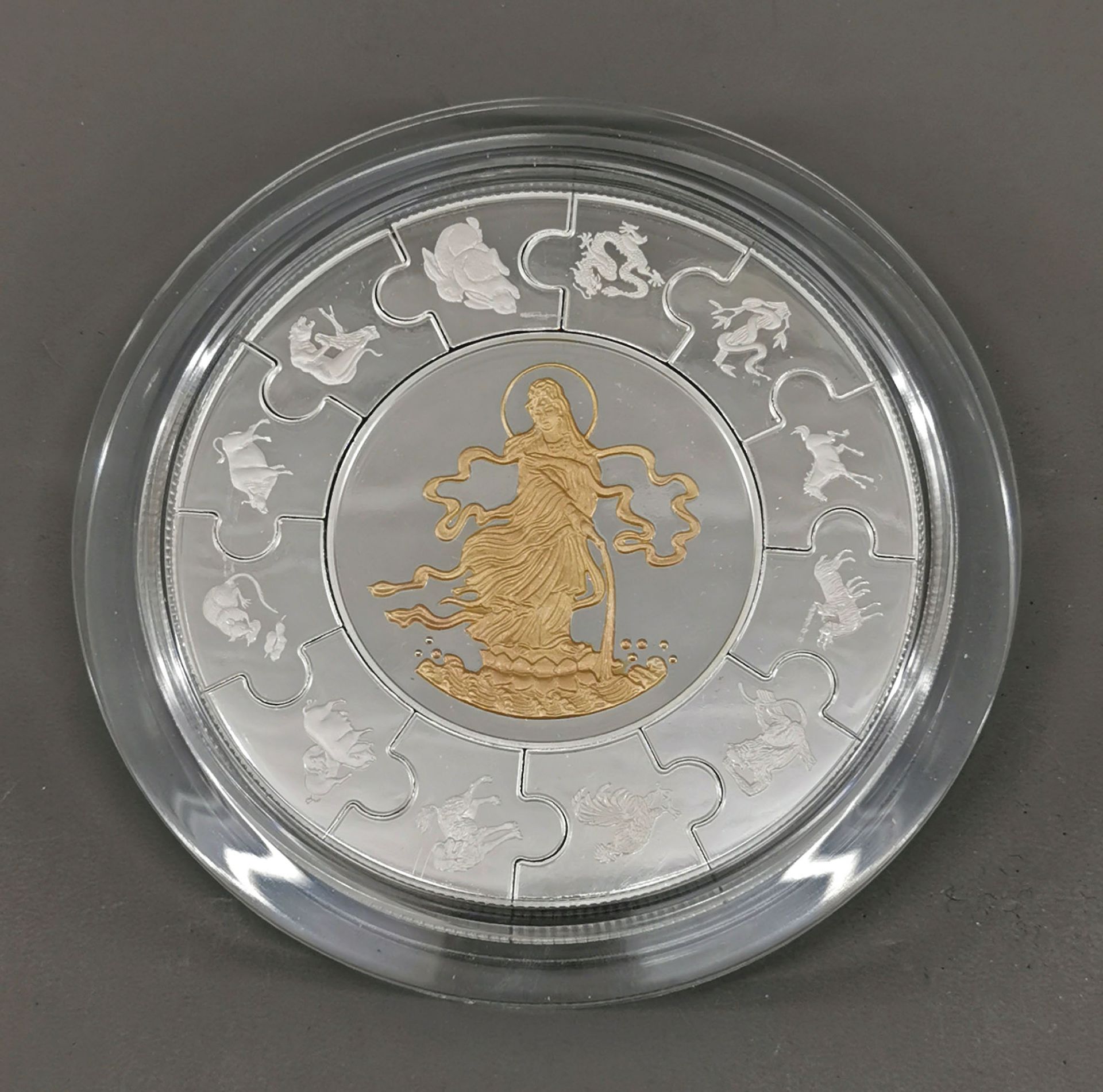 1 kg Silber - Puzzle Münze 100 Dollar Liberia - Bild 5 aus 10