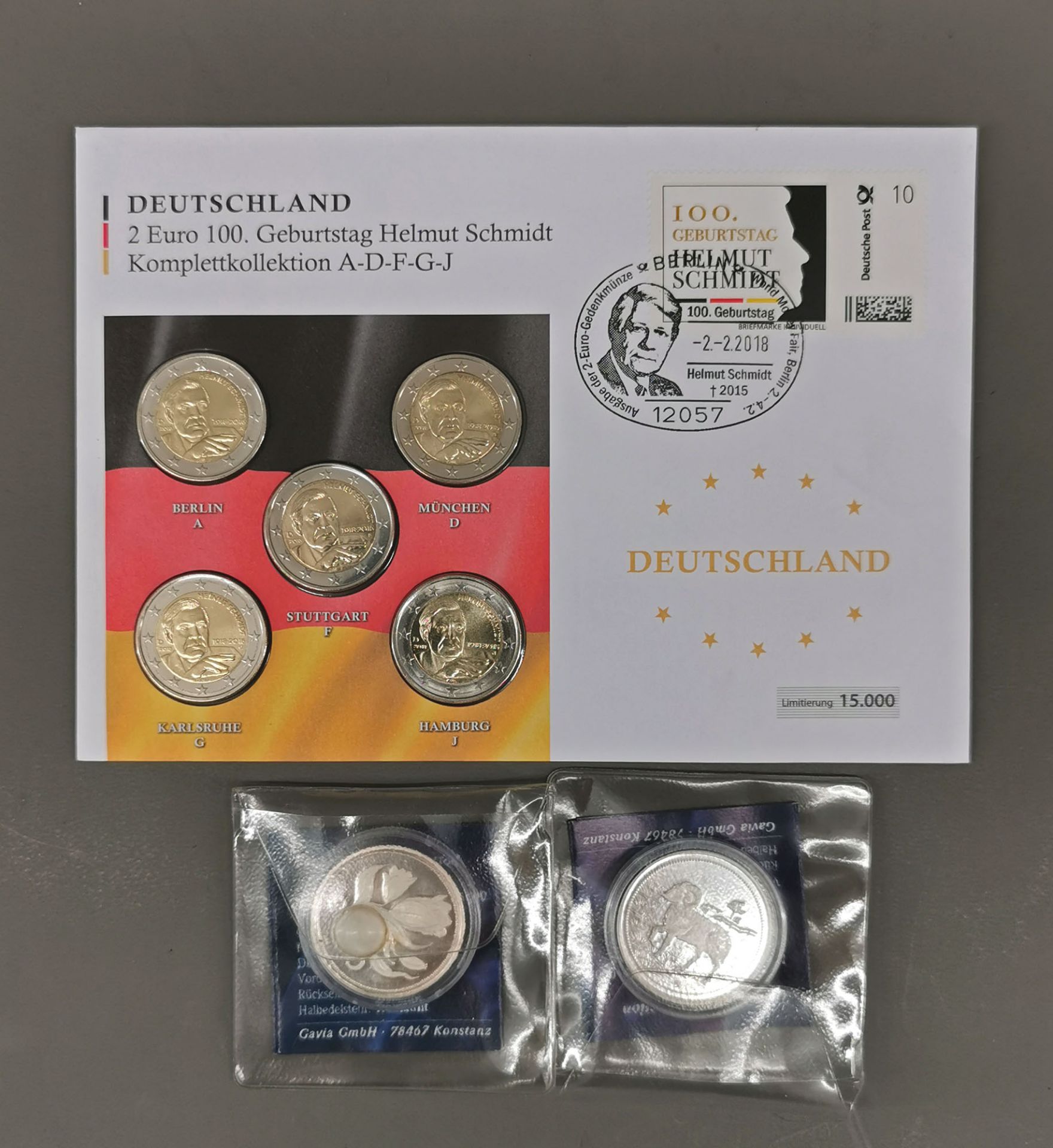 2 Silber - Medaillen und Numisbrief 2 Euro 2018