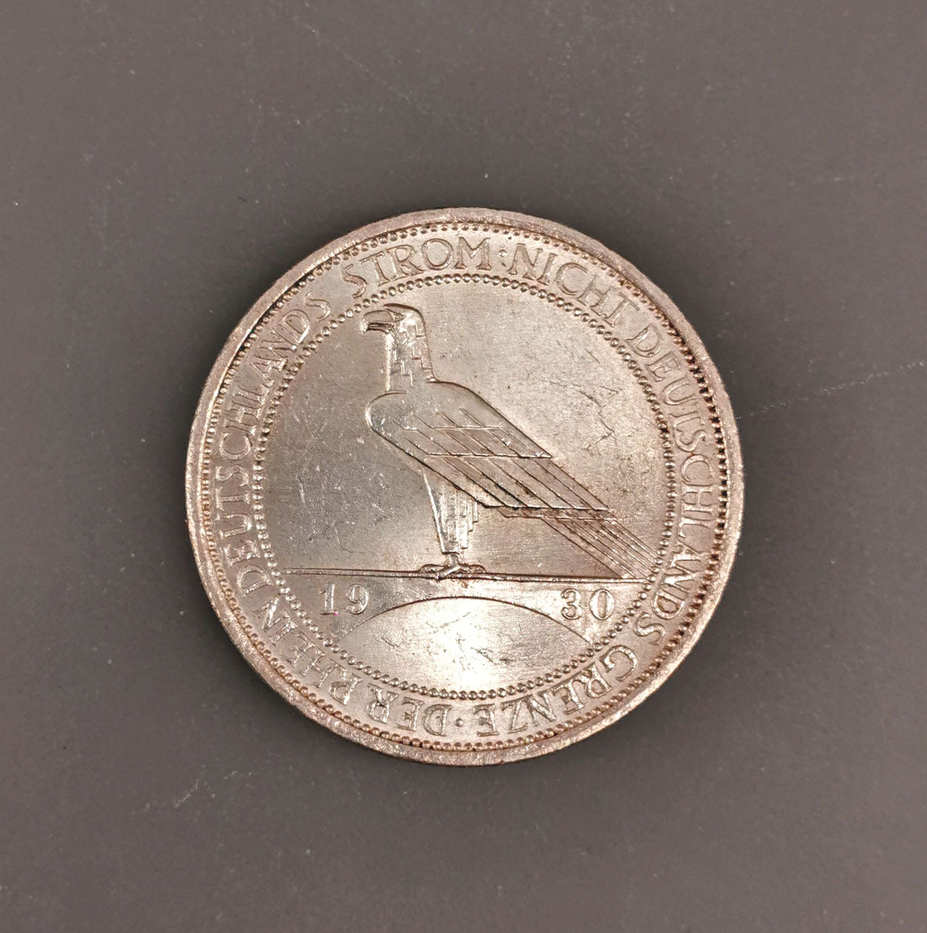 Silbermünze 3 Reichsmark Deutsches Reich 1930 Rheinlandräumung