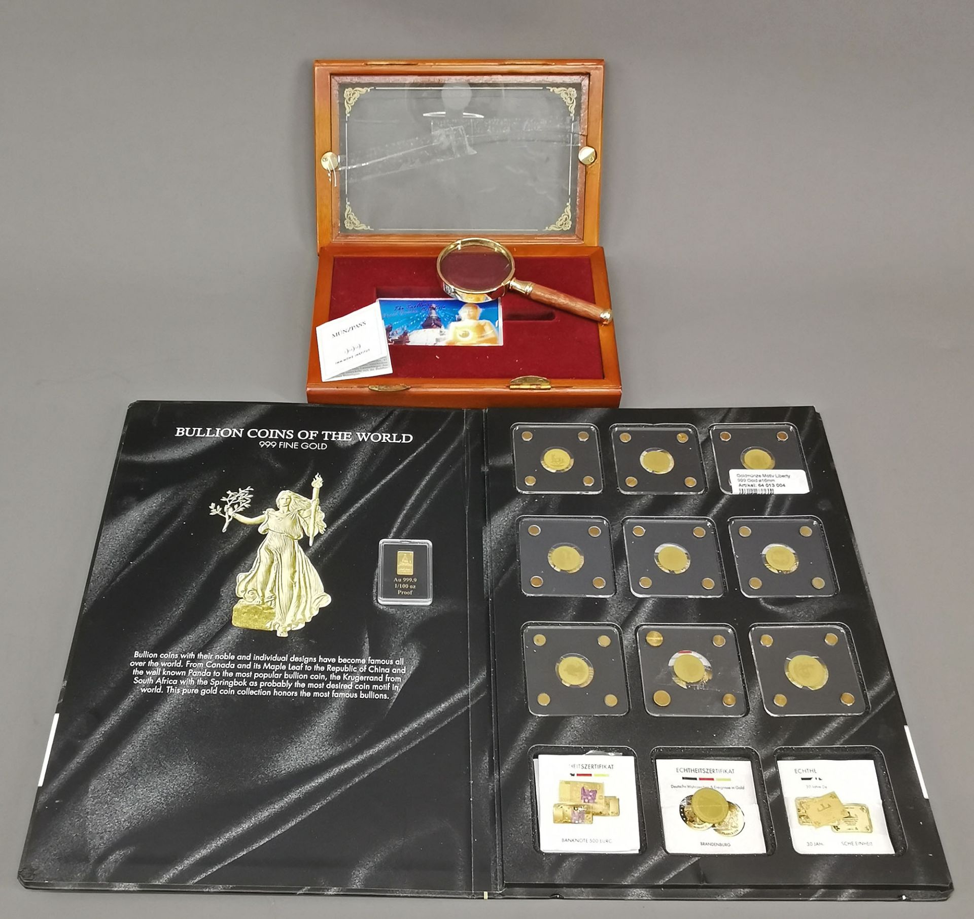 Sammlung Mini-Goldmünzen Bullion Coins of the World