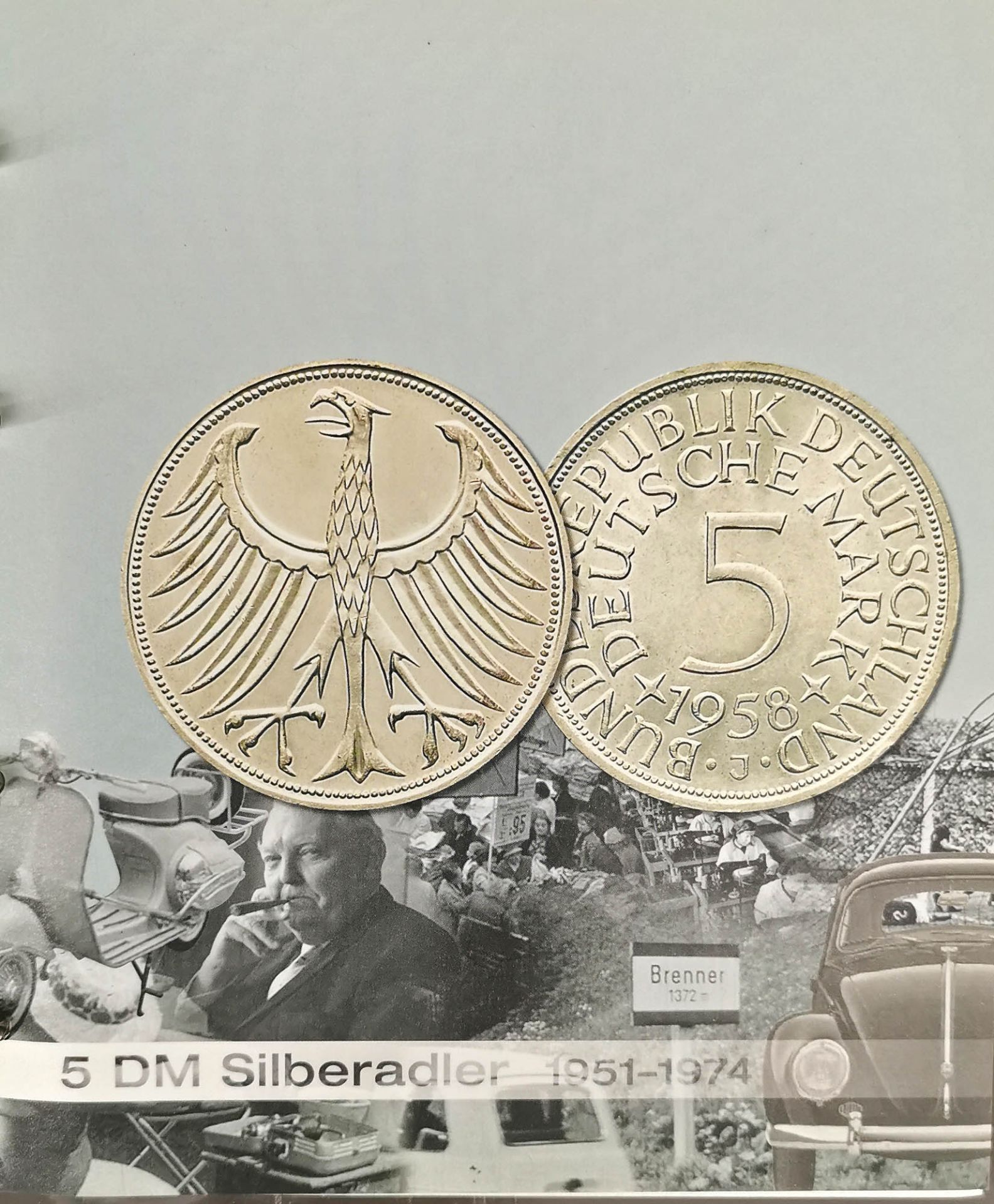 Sammlung 5 DM Silberadler - Image 5 of 8