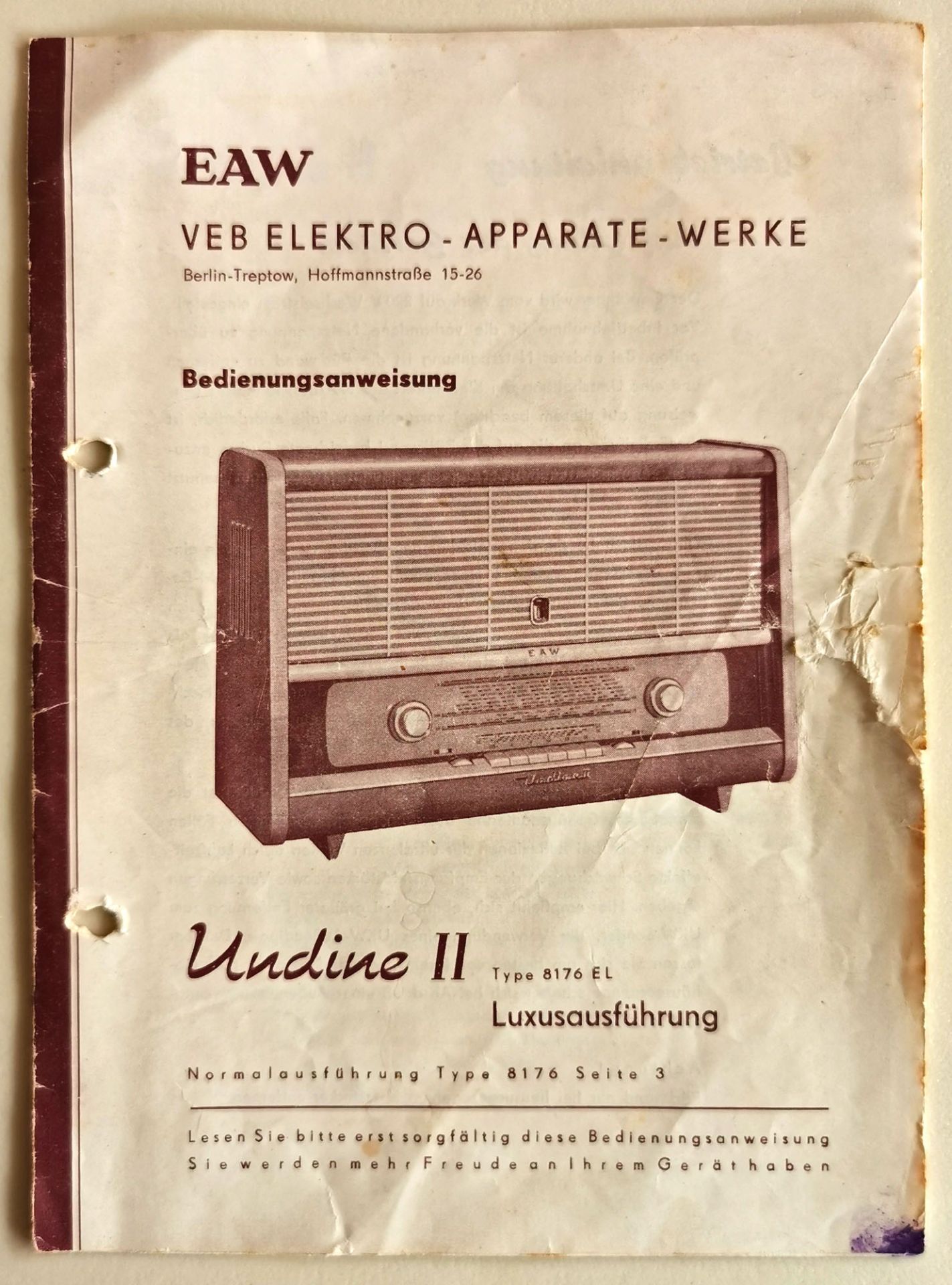 Radio EAW Undine II um 1956 - Image 8 of 9