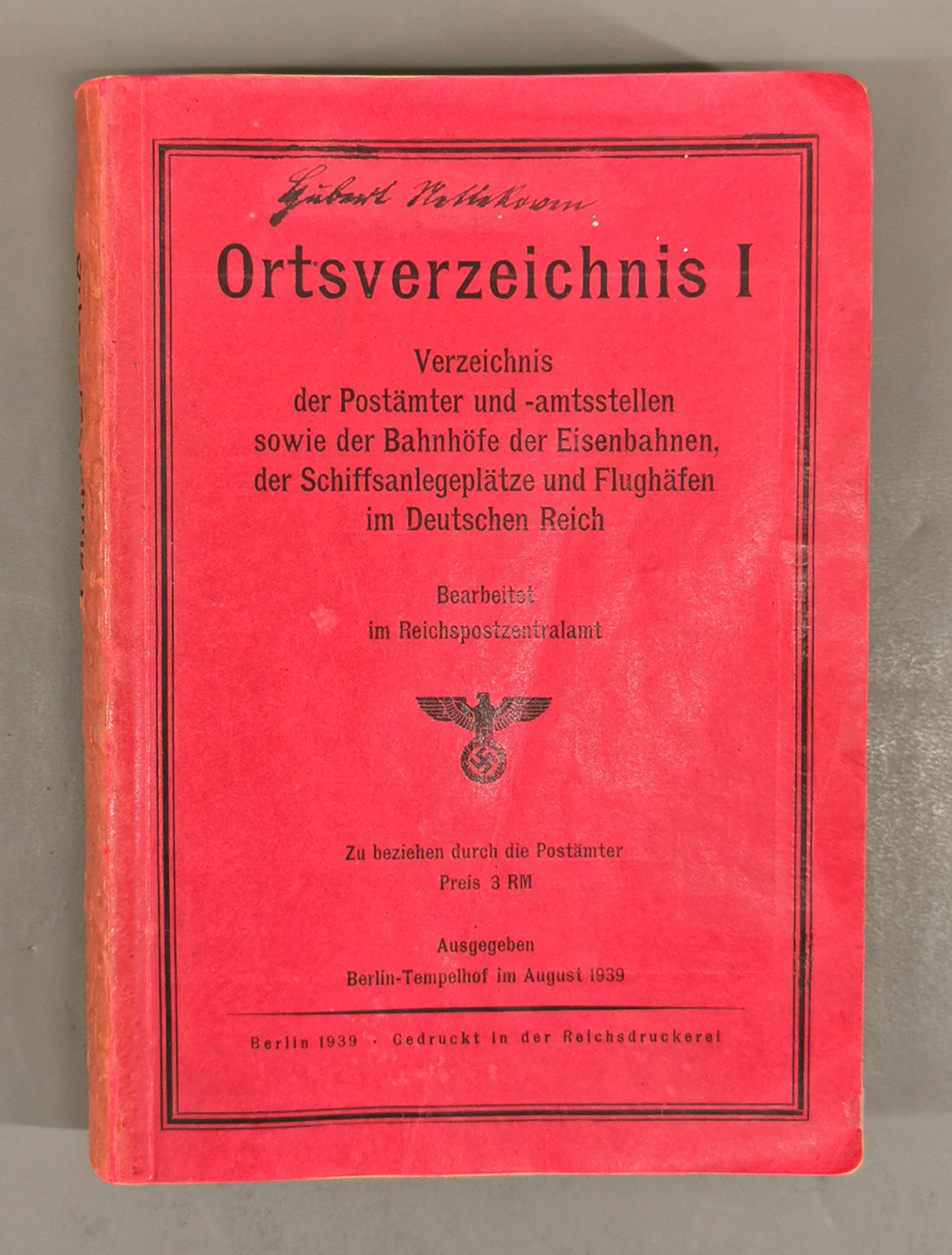 Adressbuch / Ortsverzeichnis I 1939